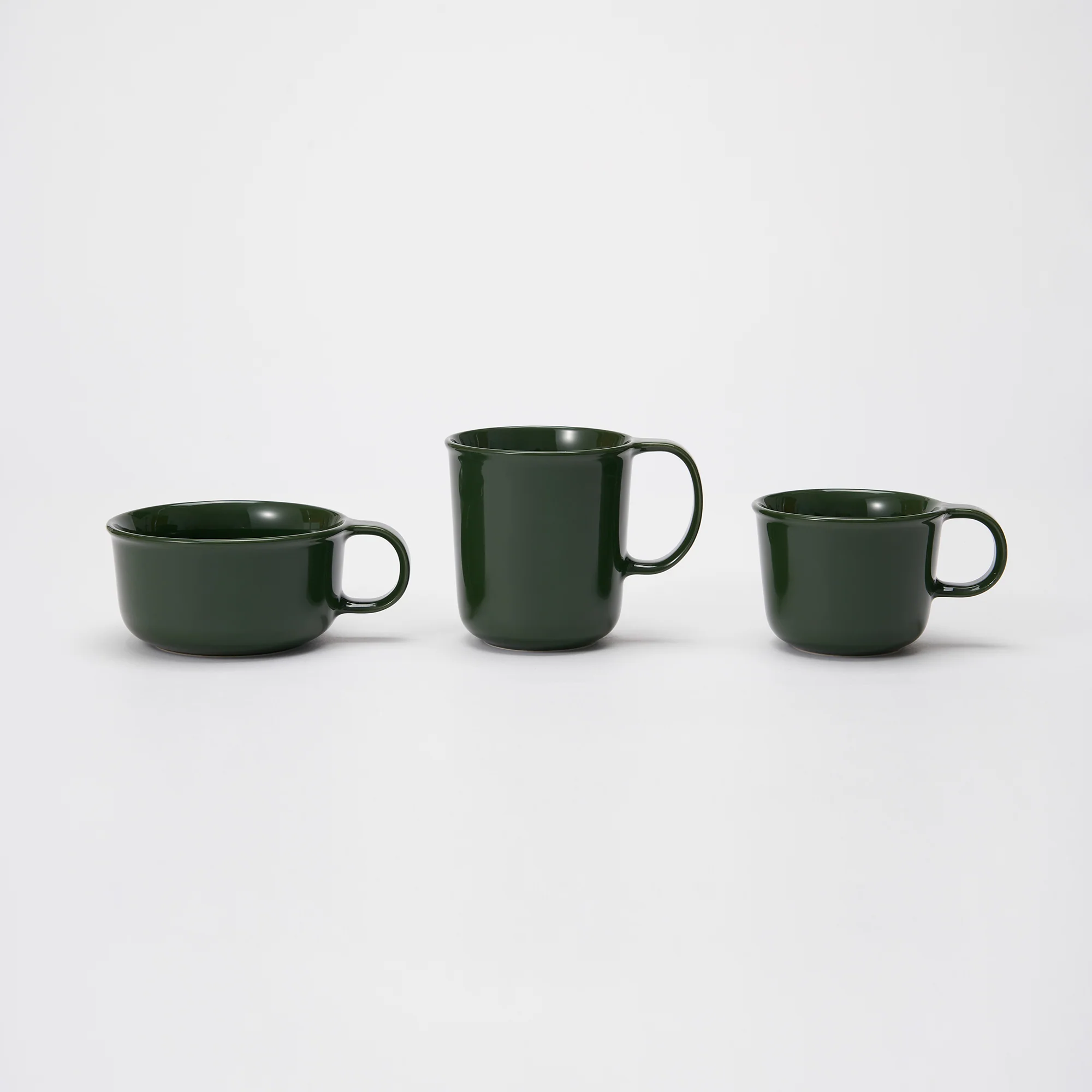 Stoneware Mug Cup (490 ml) - Dark Green - Image 10