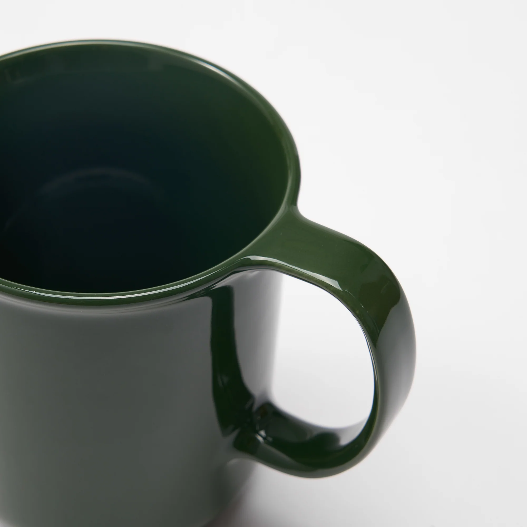 Stoneware Mug Cup (490 ml) - Dark Green - Image 5