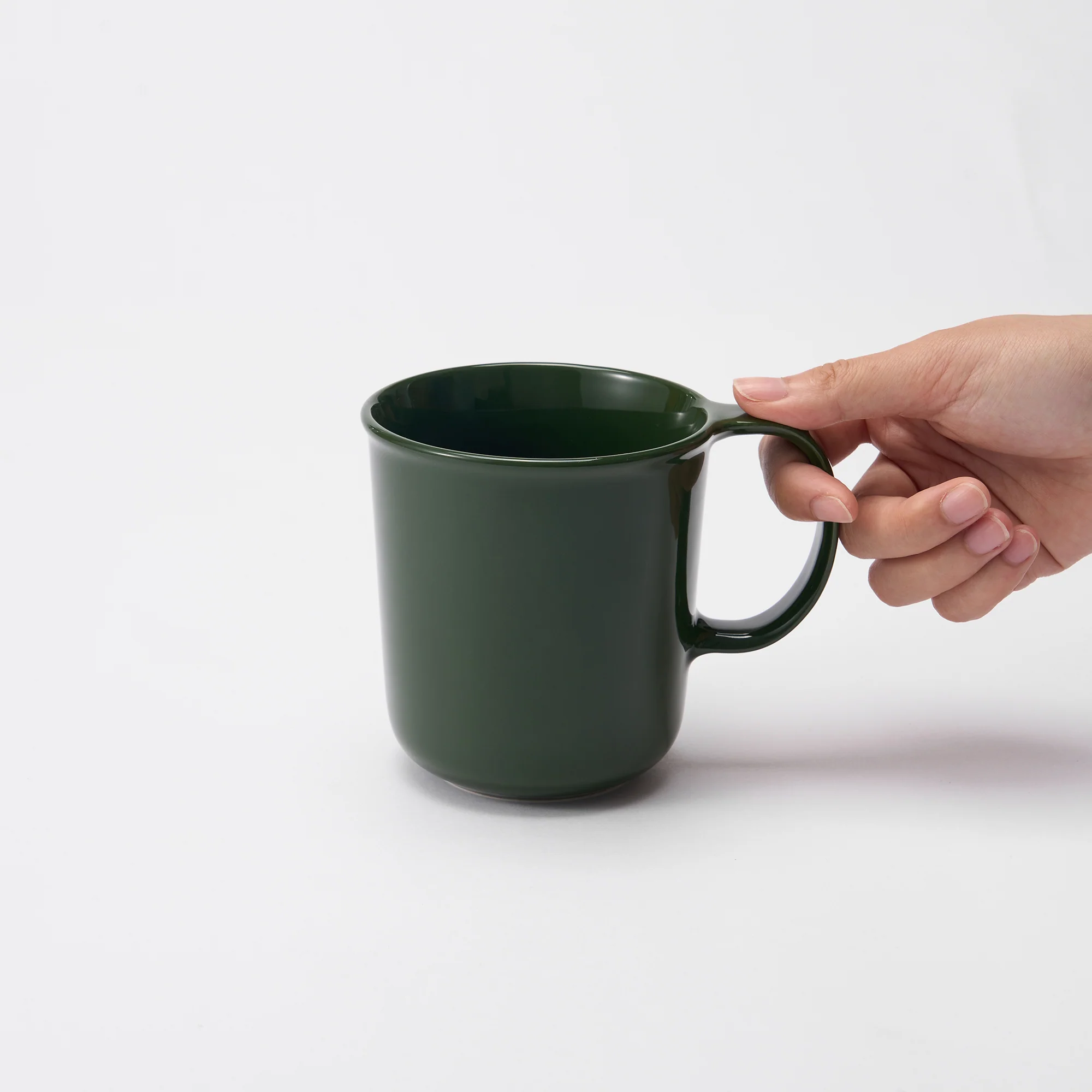 Stoneware Mug Cup (490 ml) - Dark Green - Image 6