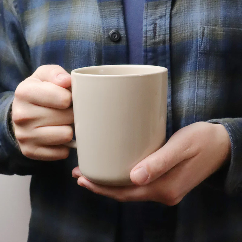 Stoneware Mug Cup (500 ml) - Grey Beige - Image 6