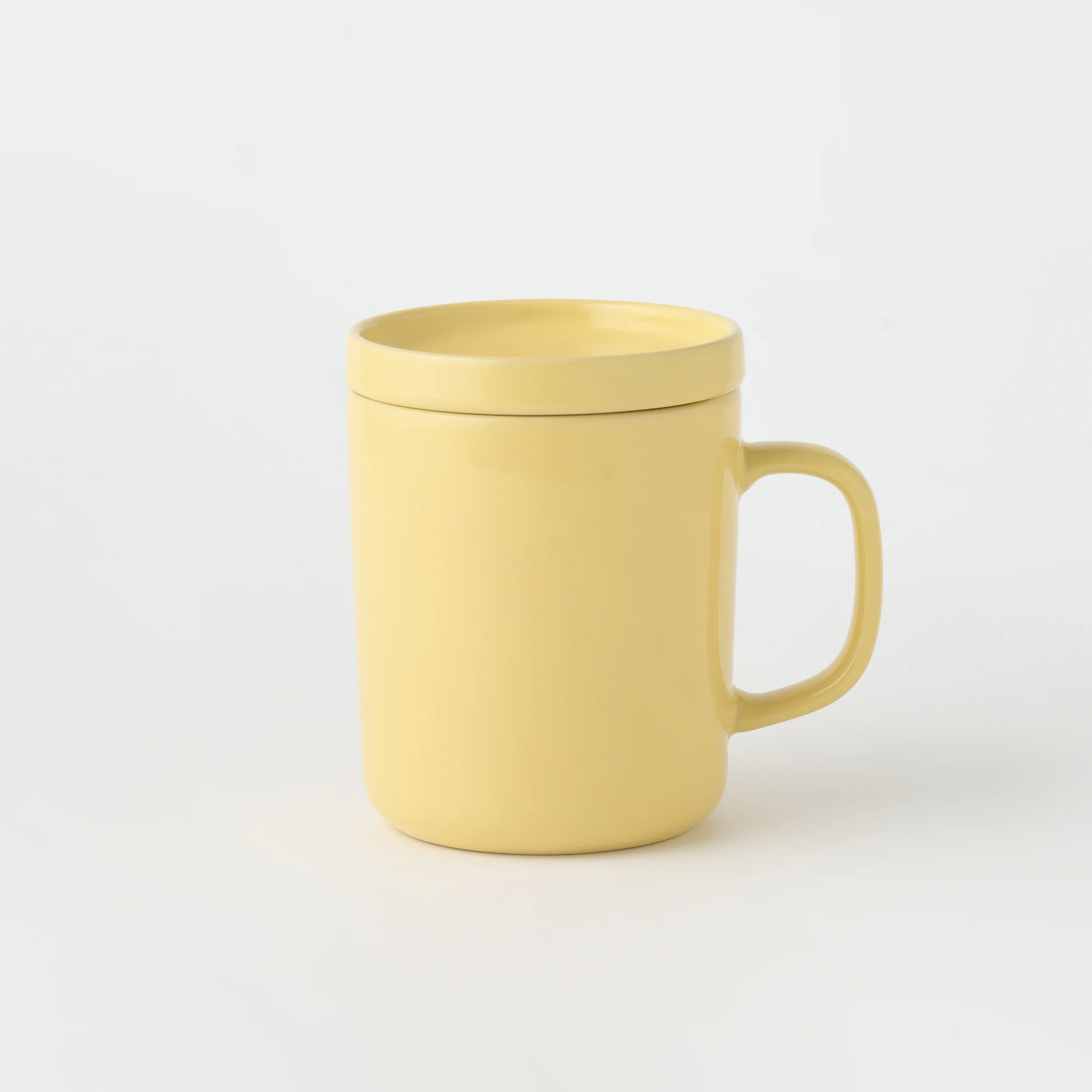 Stoneware Mug Cup (500 ml) - Light Yellow - Image 4