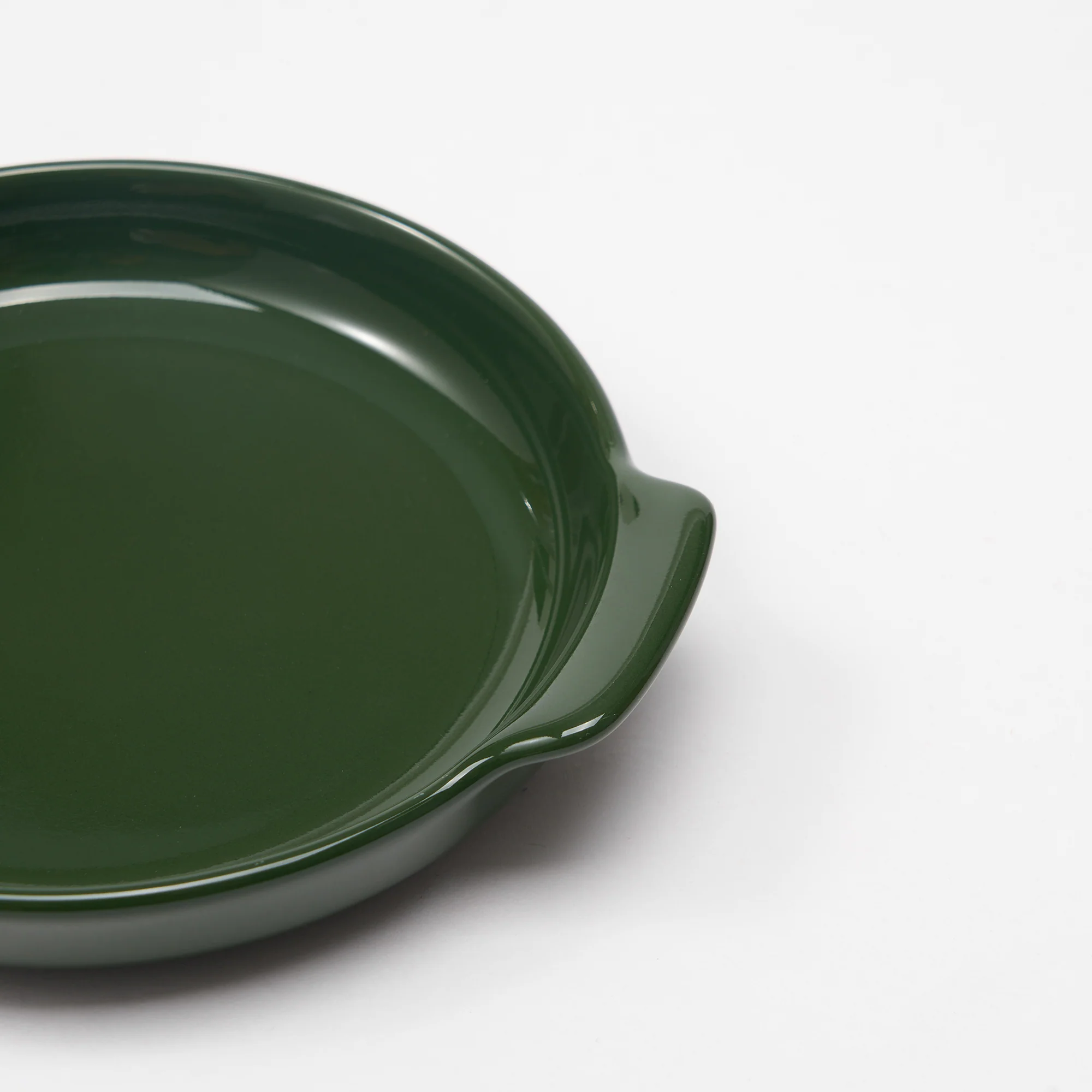 Stoneware Plate (Dia. 12.8 cm) - Dark Green - Image 6