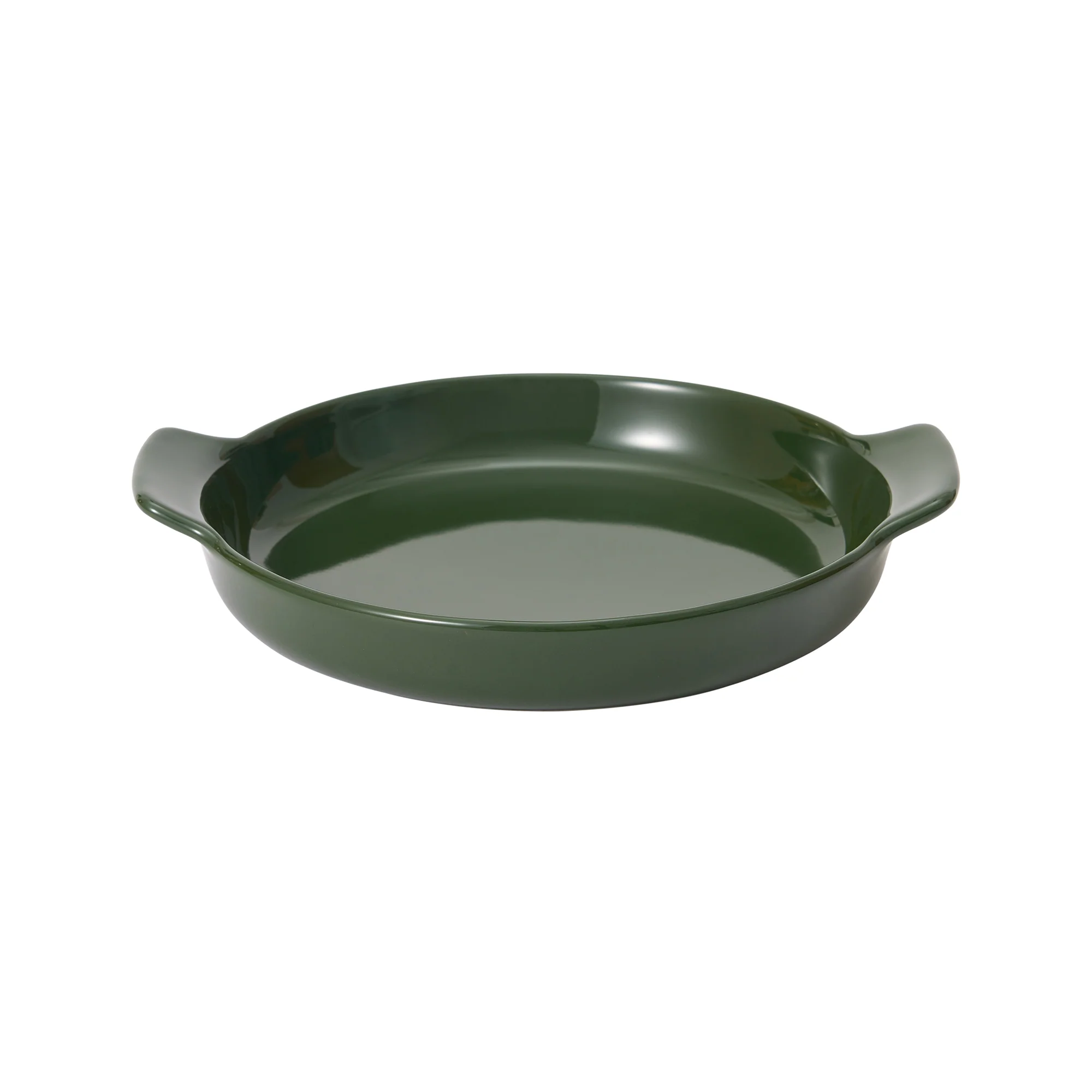 Stoneware Plate (Dia. 17 cm) - Dark Green
