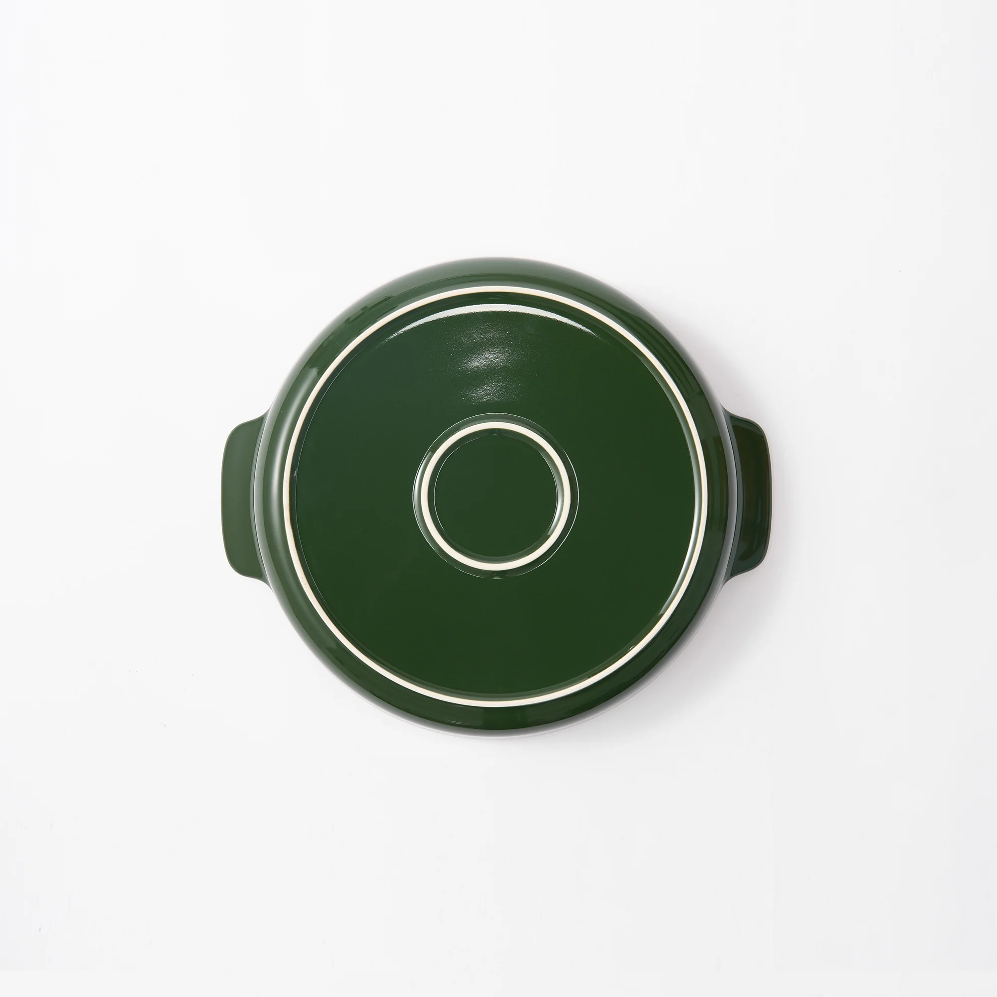 Stoneware Plate (Dia. 17 cm) - Dark Green - Image 5