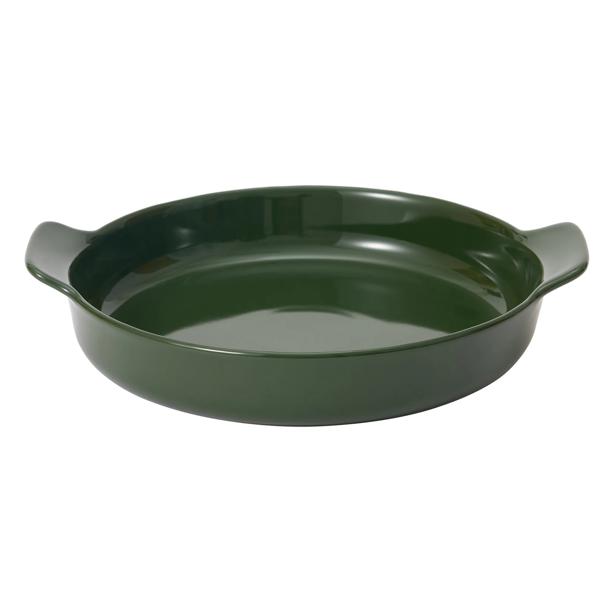 Stoneware Plate (Dia. 21.2 cm) - Dark Green