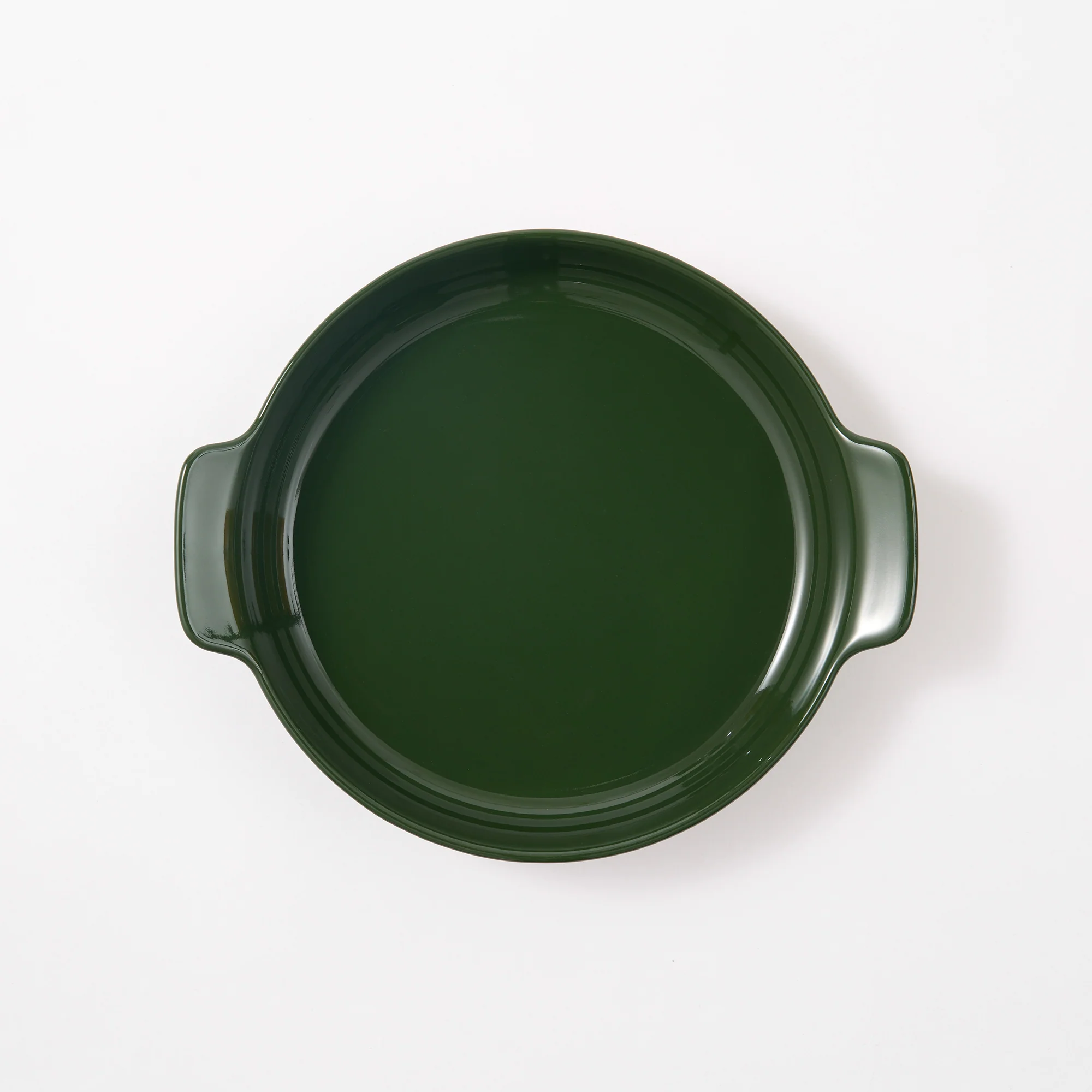 Stoneware Plate (Dia. 21.2 cm) - Dark Green - Image 4