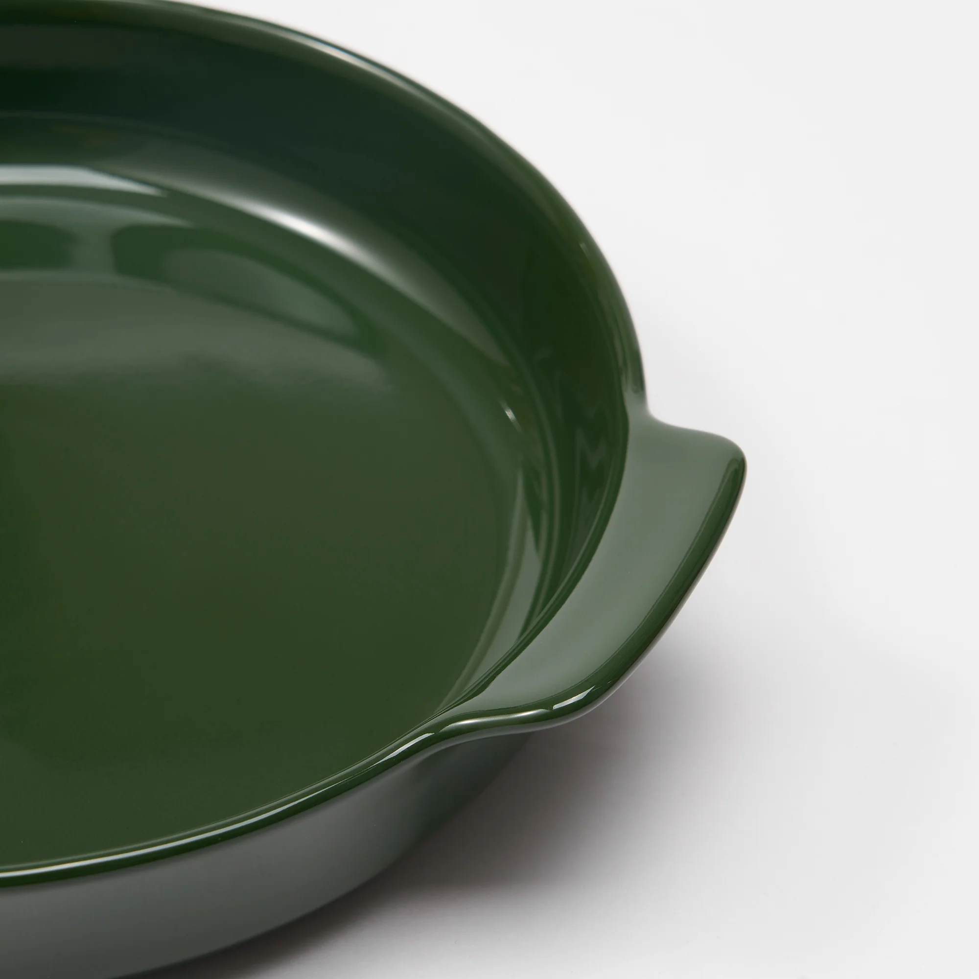 Stoneware Plate (Dia. 21.2 cm) - Dark Green - Image 6