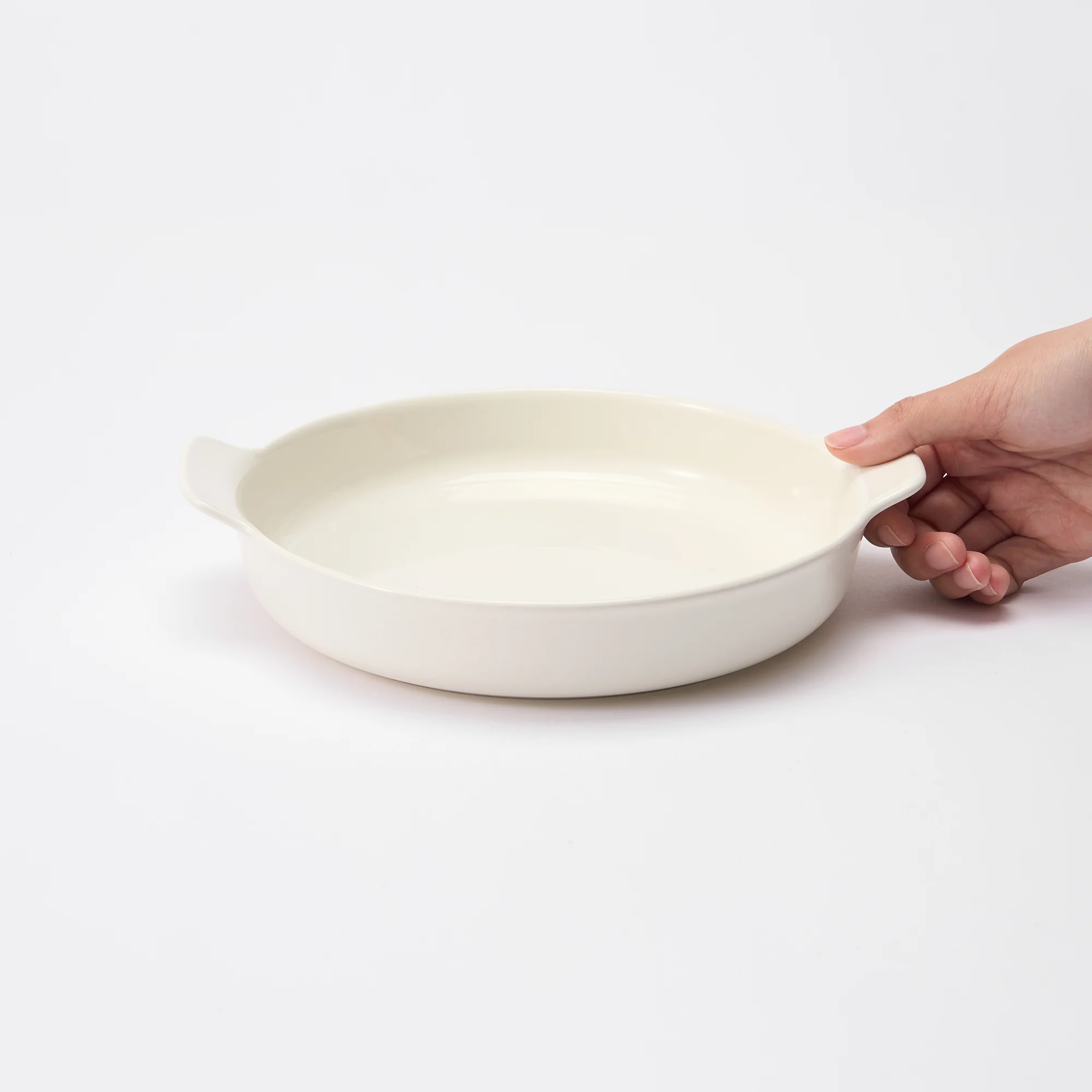 Stoneware Plate (Dia. 21.2 cm) - Off White - Image 2