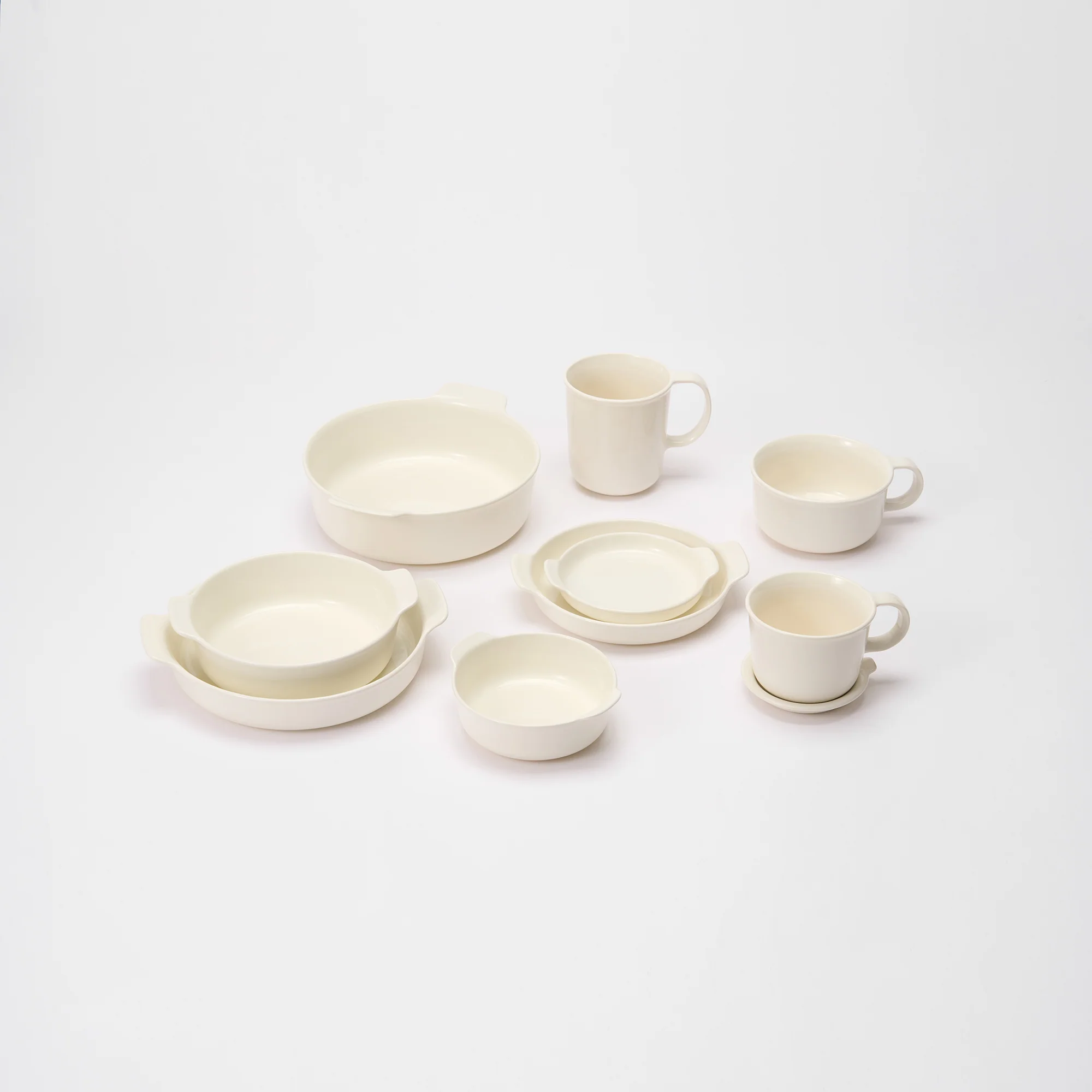 Stoneware Plate (Dia. 21.2 cm) - Off White - Image 7
