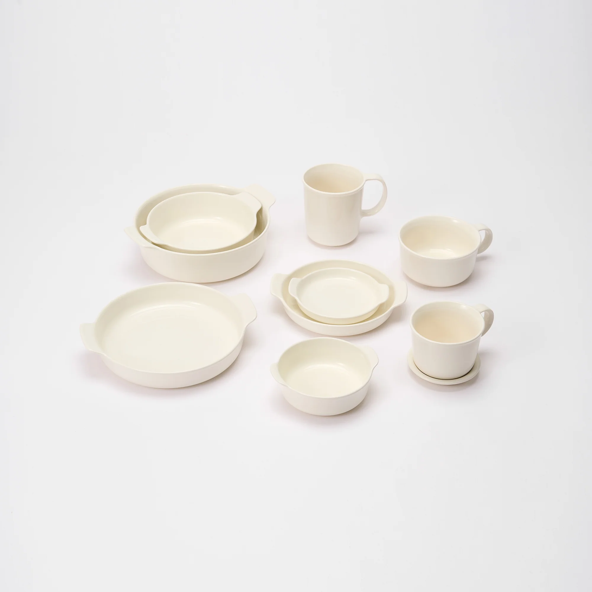 Stoneware Plate (Dia. 21.2 cm) - Off White - Image 8