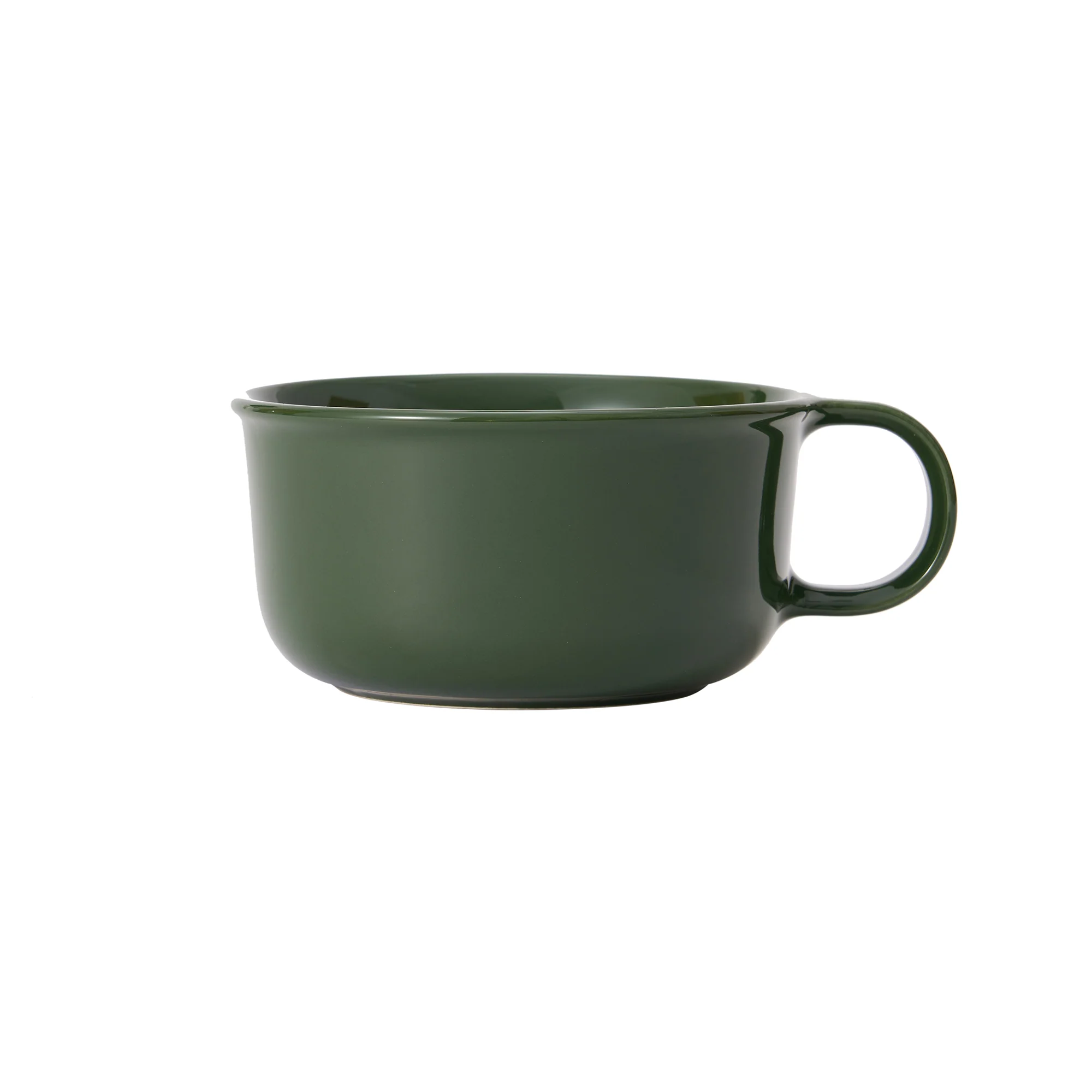 Stoneware Soup Mug Cup - Dark Green