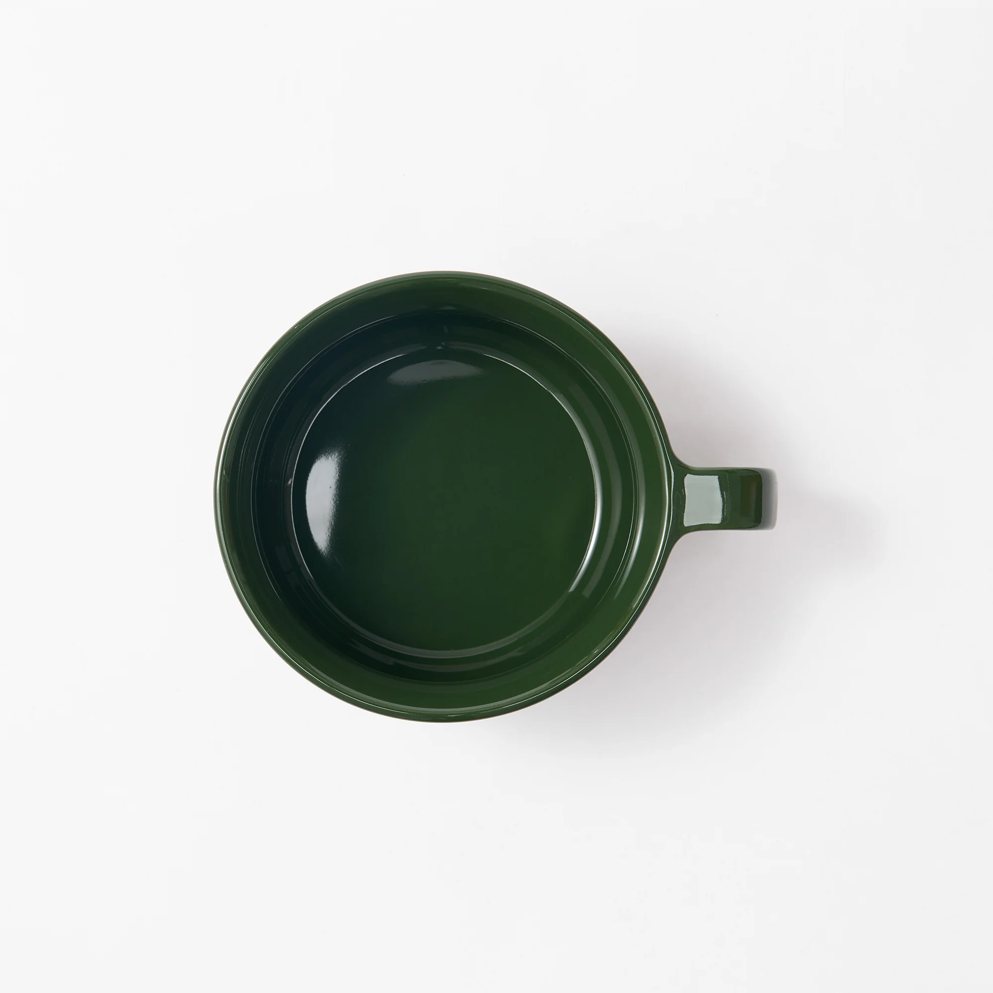 Stoneware Soup Mug Cup - Dark Green - Image 3