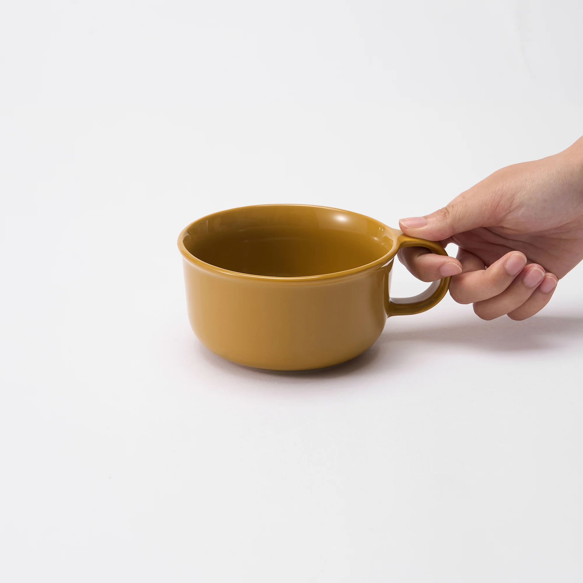 Stoneware Soup Mug Cup - Mustard Yellow - Image 6