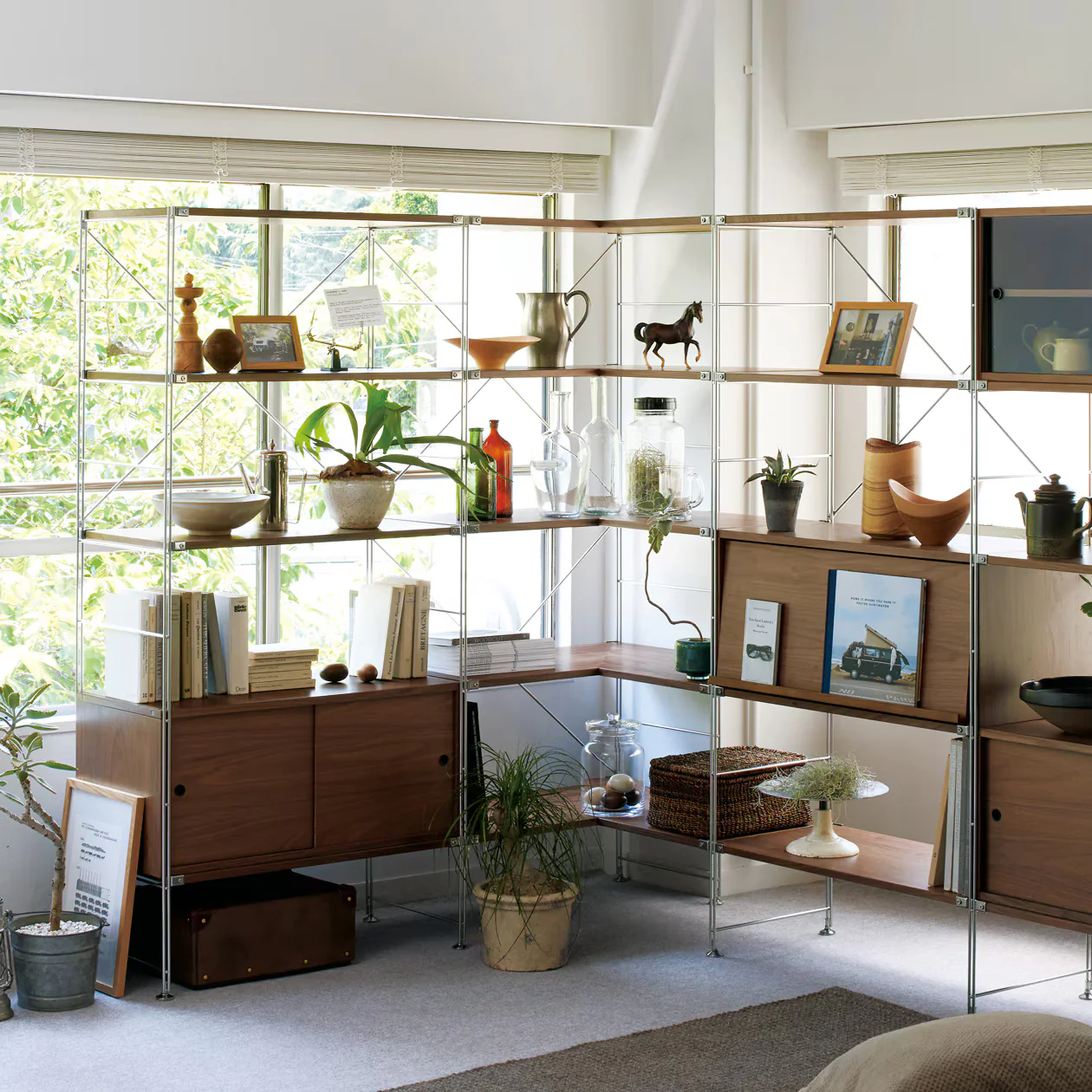 SUS Shelving Unit Additional Corner Shelf - Walnut - Image 3