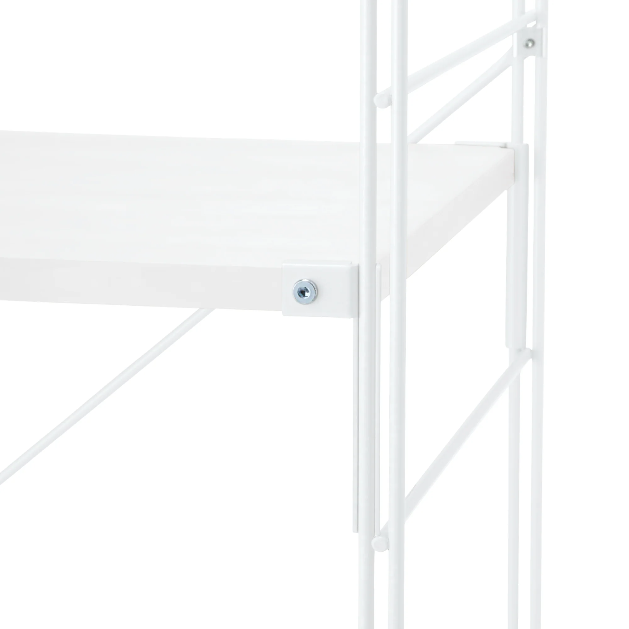 SUS Shelving Unit Height Adjustable Bracket - White Grey - Image 2
