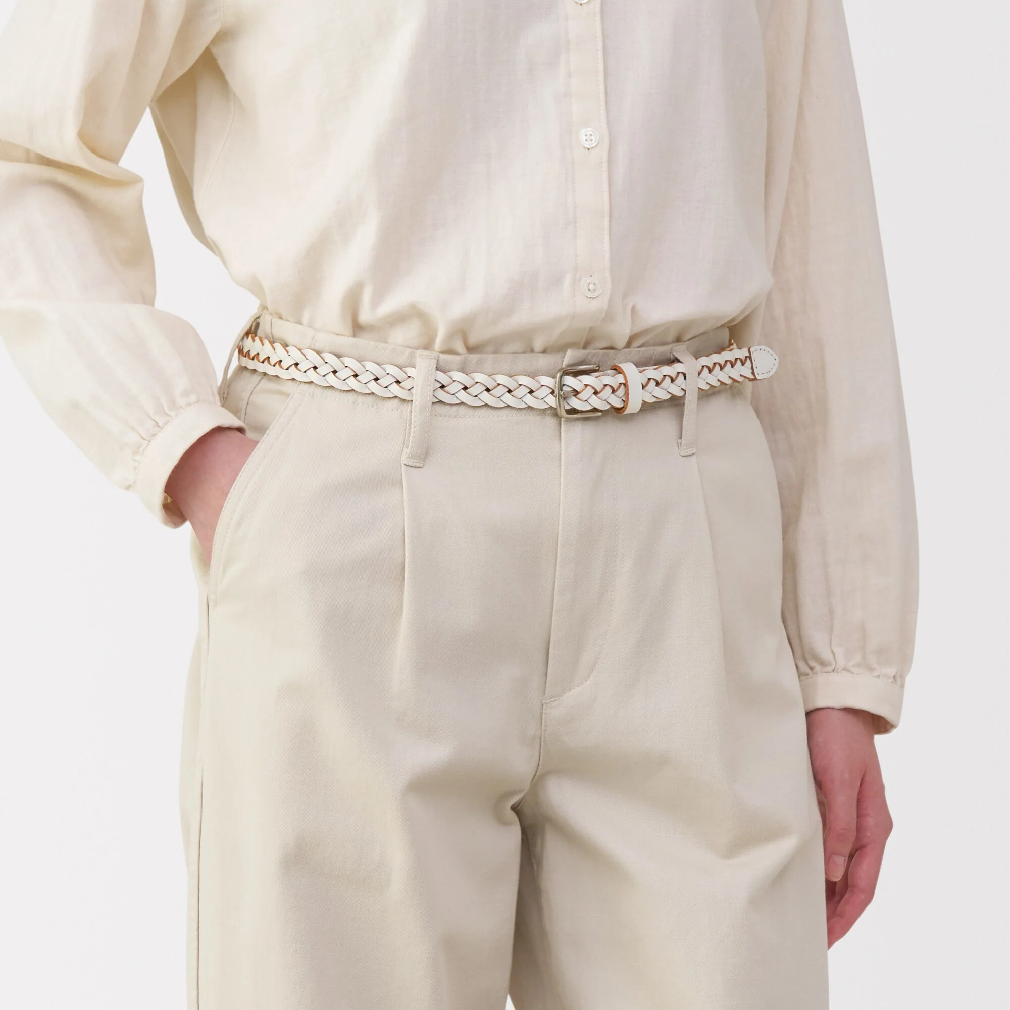Tanned Leather Skinny Belt - Image 8
