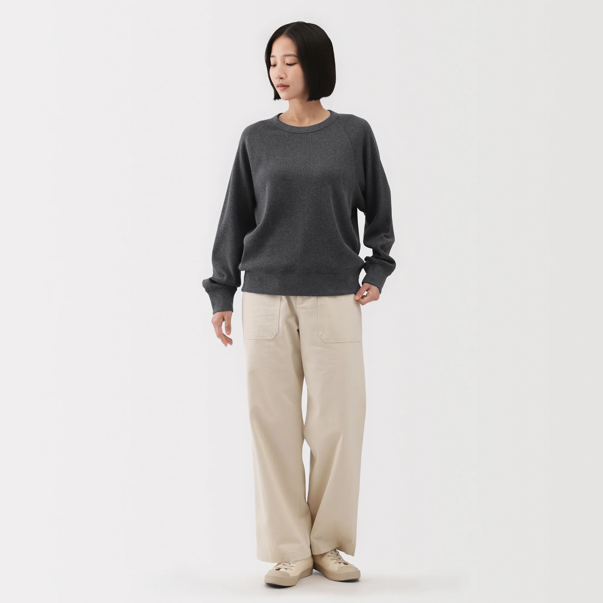 Waffle Crew Neck T-Shirt - Image 4