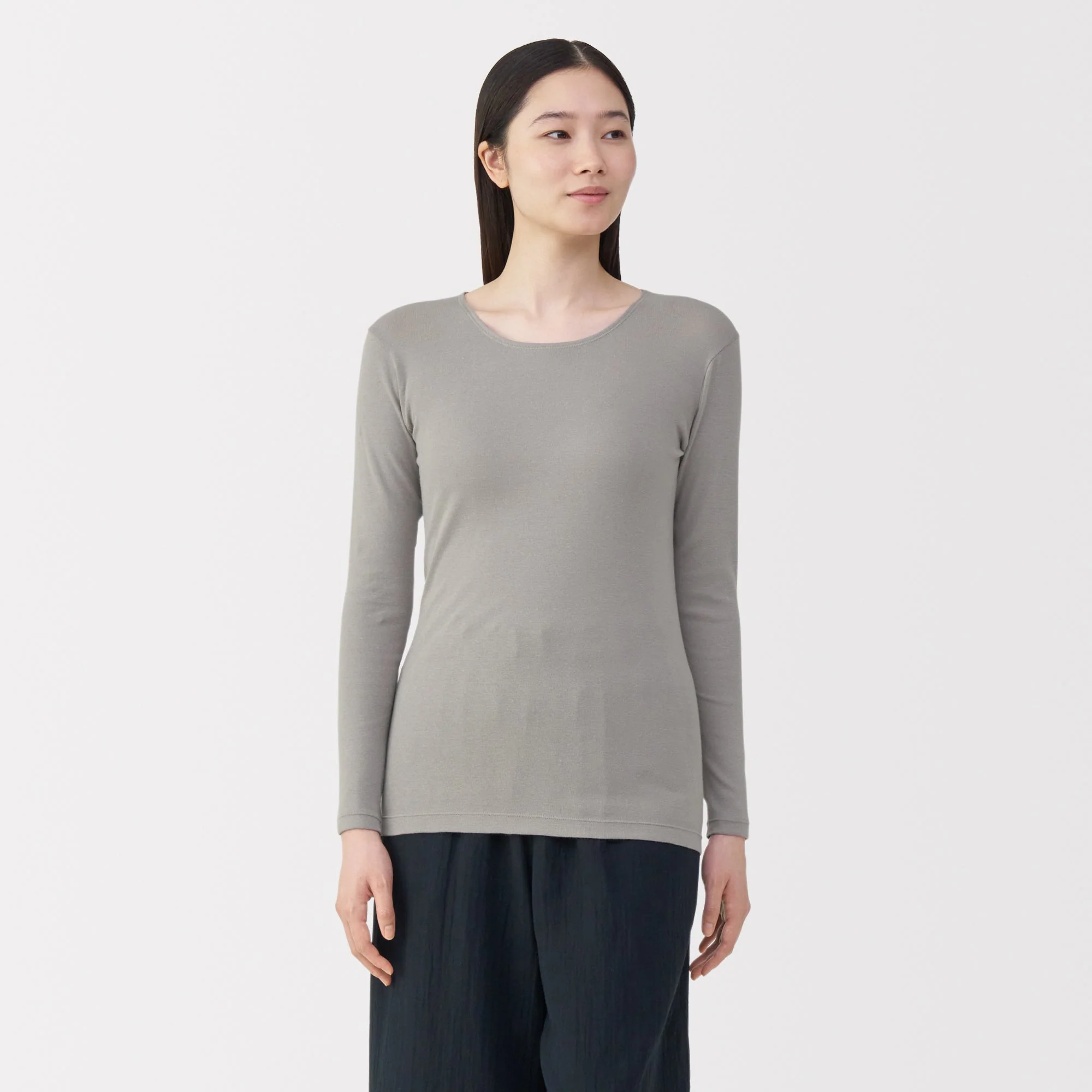 Warm Cotton Crew Neck T-Shirt - Image 3