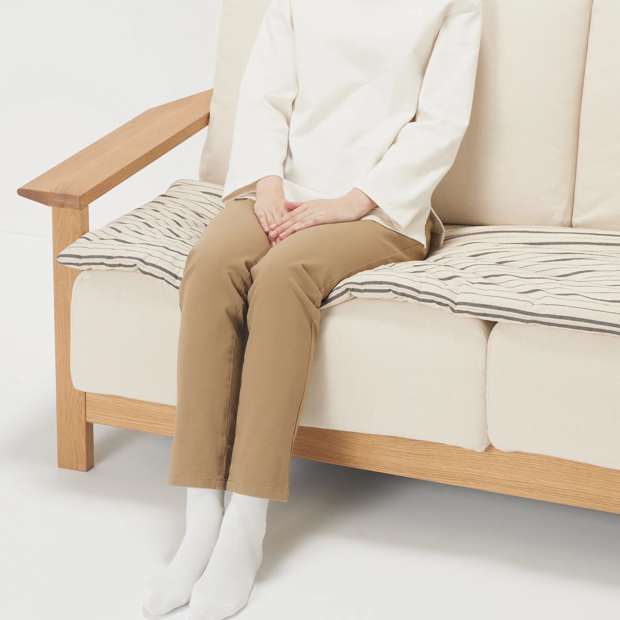 Washed Cotton Long Seat Cushion - Image 13