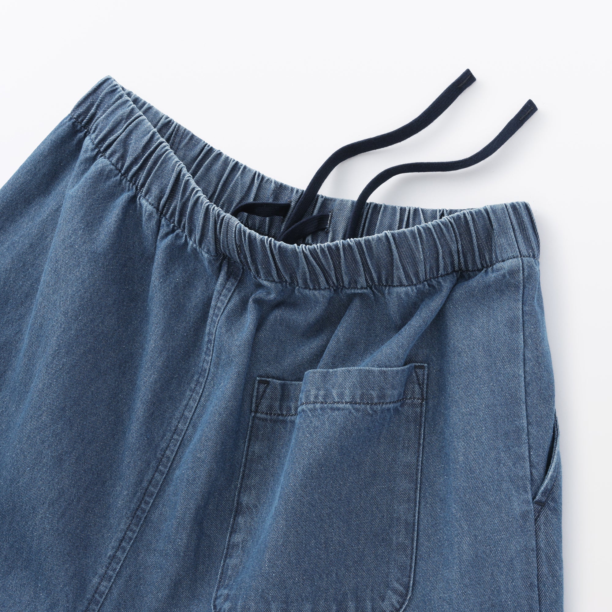 Washed Denim Easy Pants - Image 10