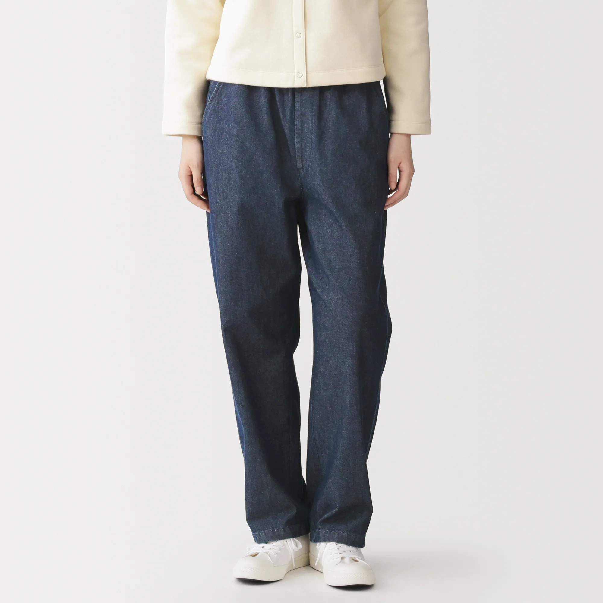 Washed Denim Easy Pants - Image 12