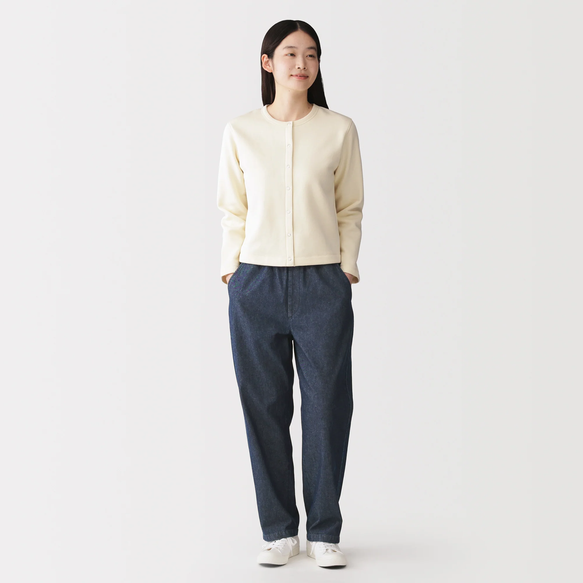 Washed Denim Easy Pants - Image 13