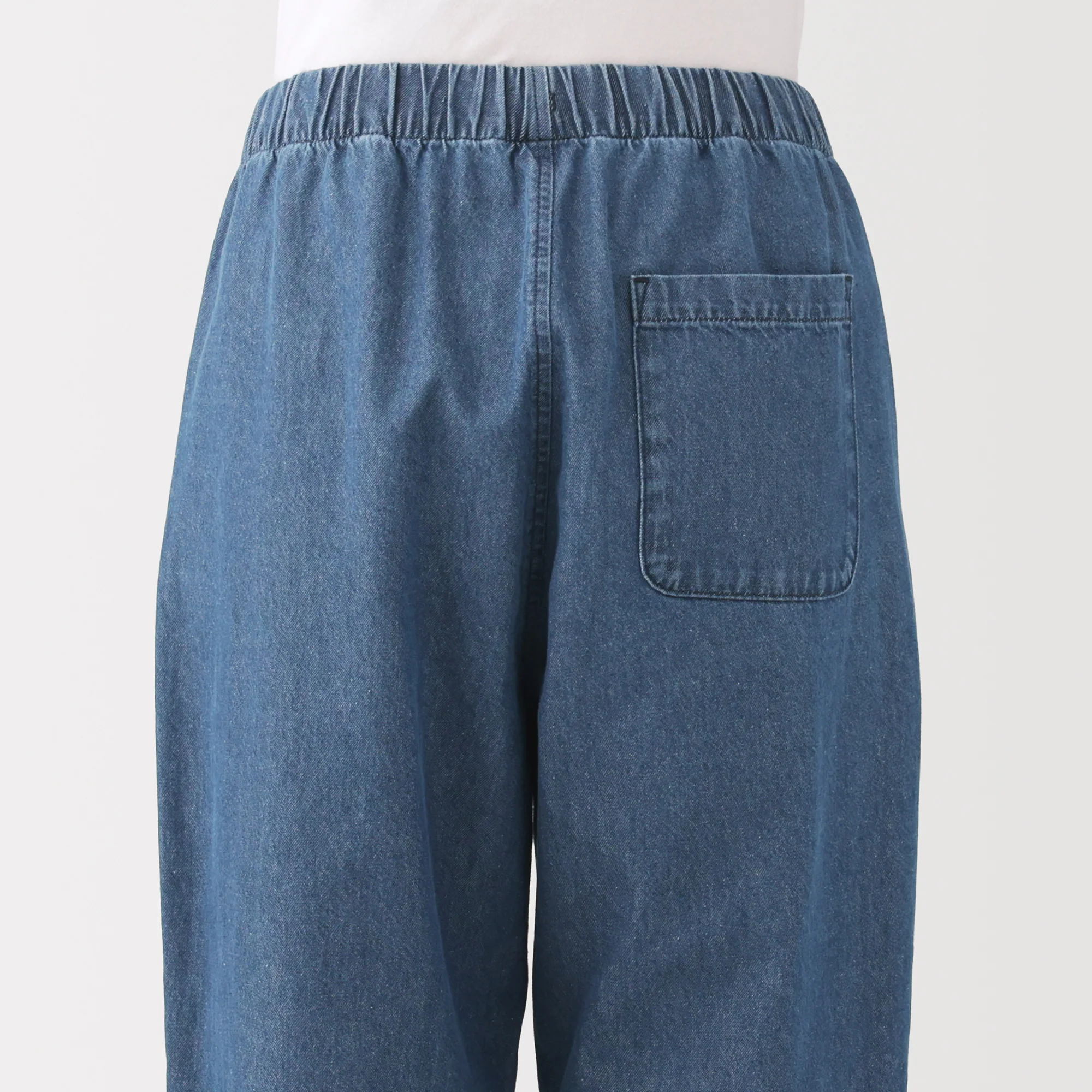Washed Denim Easy Pants - Image 8