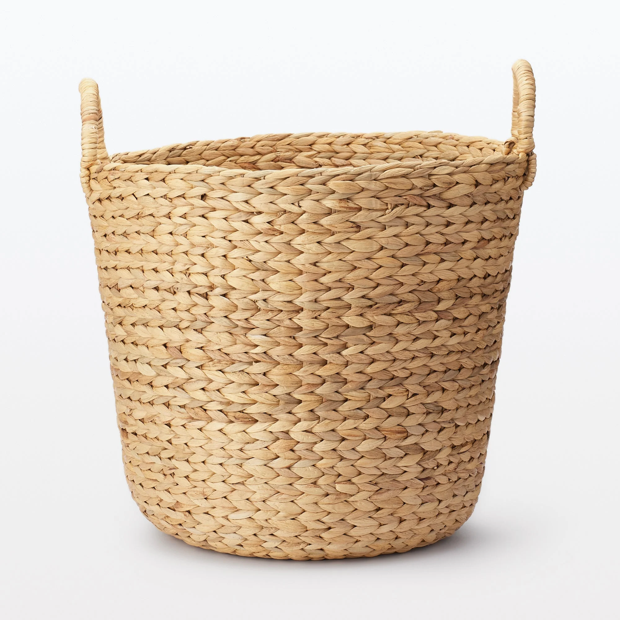Water Hyacinth Basket with Handles - Round - Large Dia. 45 x H40 cm - Image 4