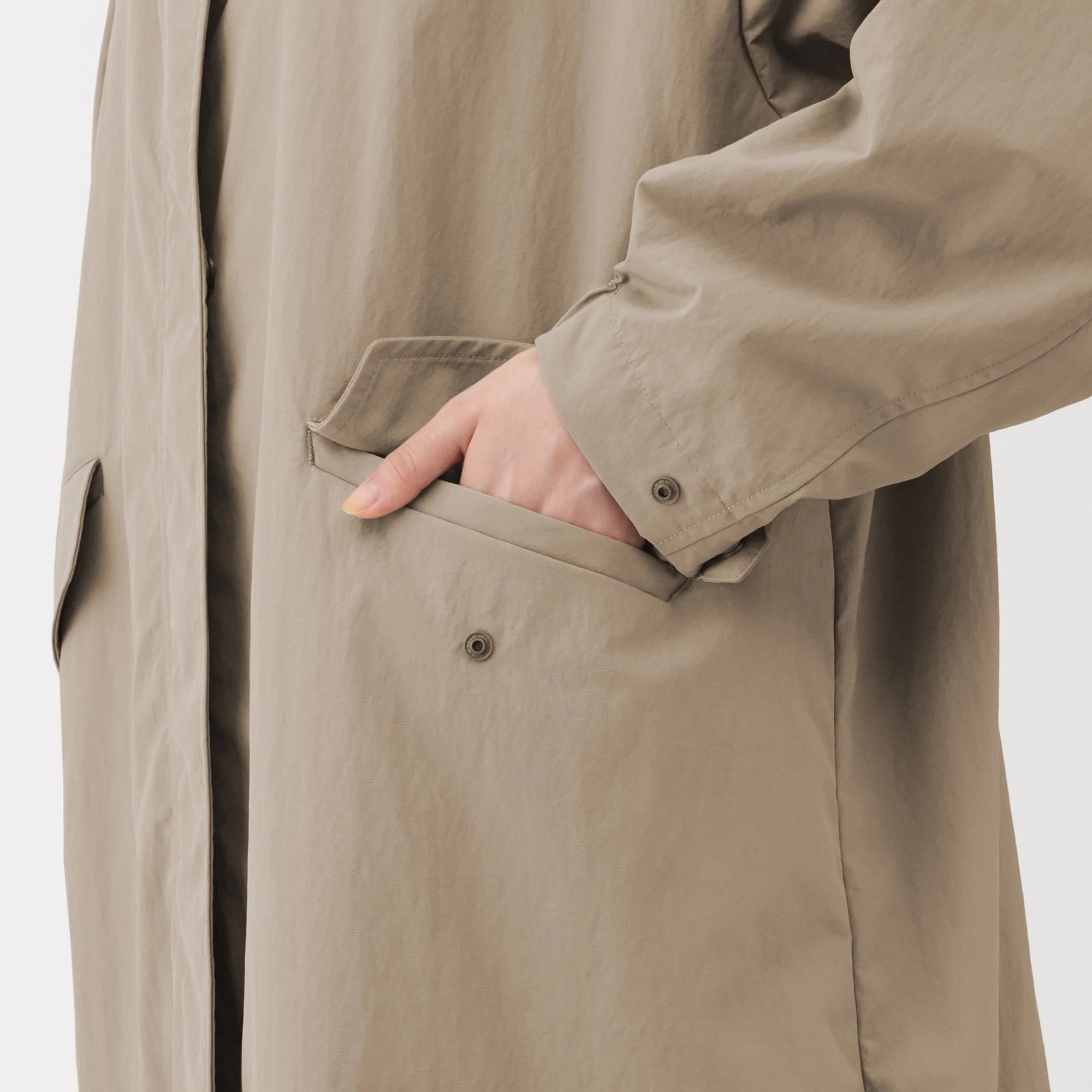 Water Repellent Hooded Long Coat - Image 20
