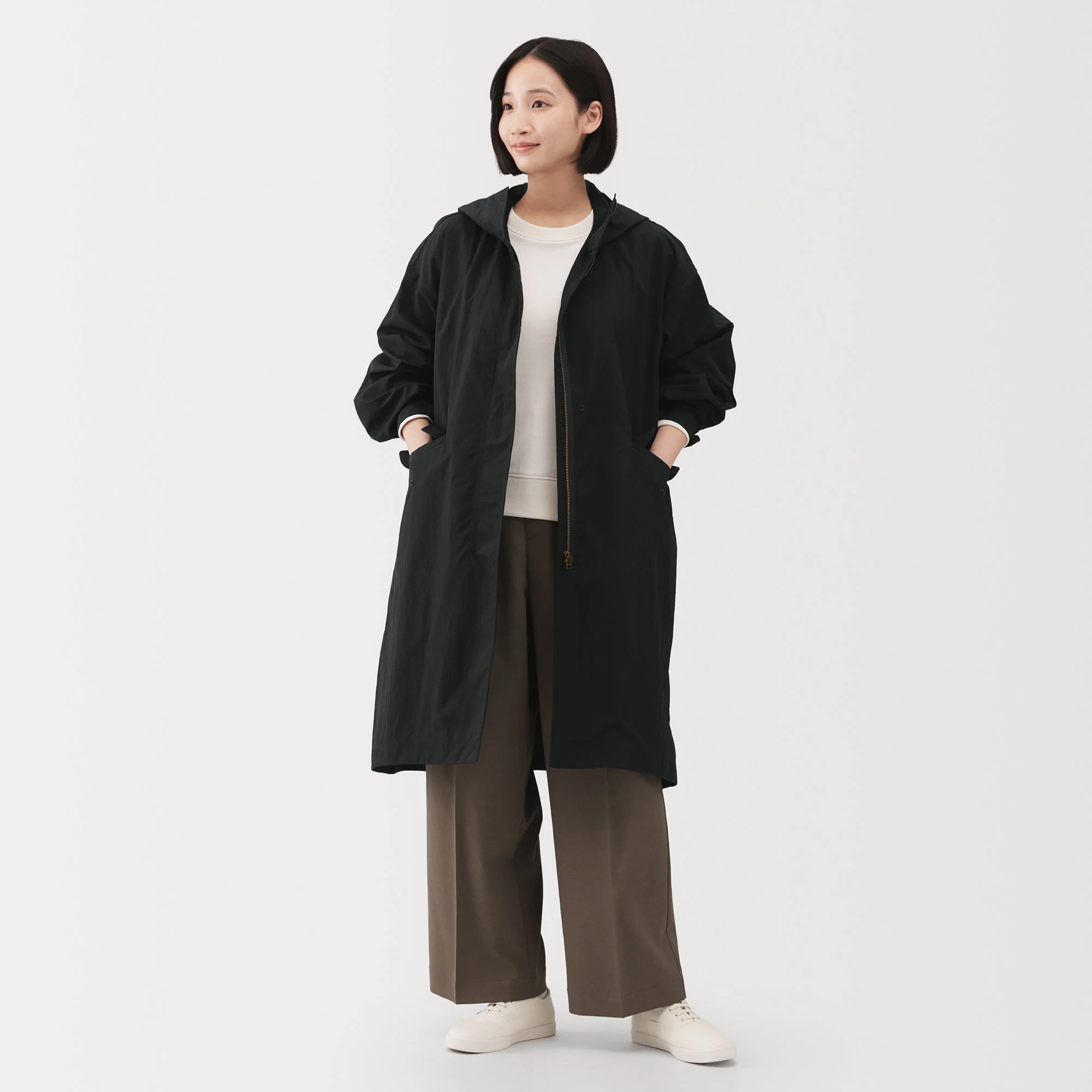 Water Repellent Hooded Long Coat - Image 25
