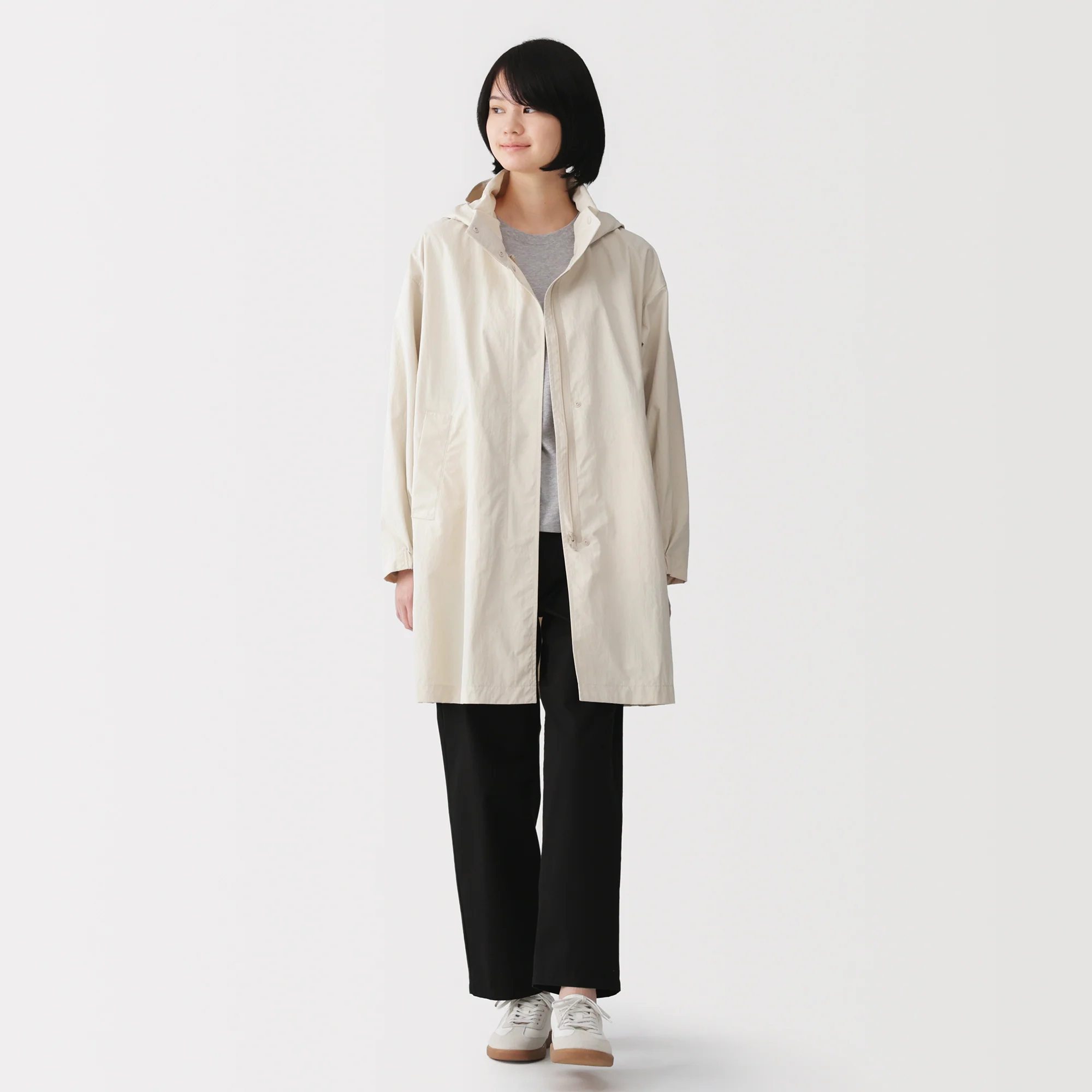 Water Repellent Hooded Long Coat - Image 23
