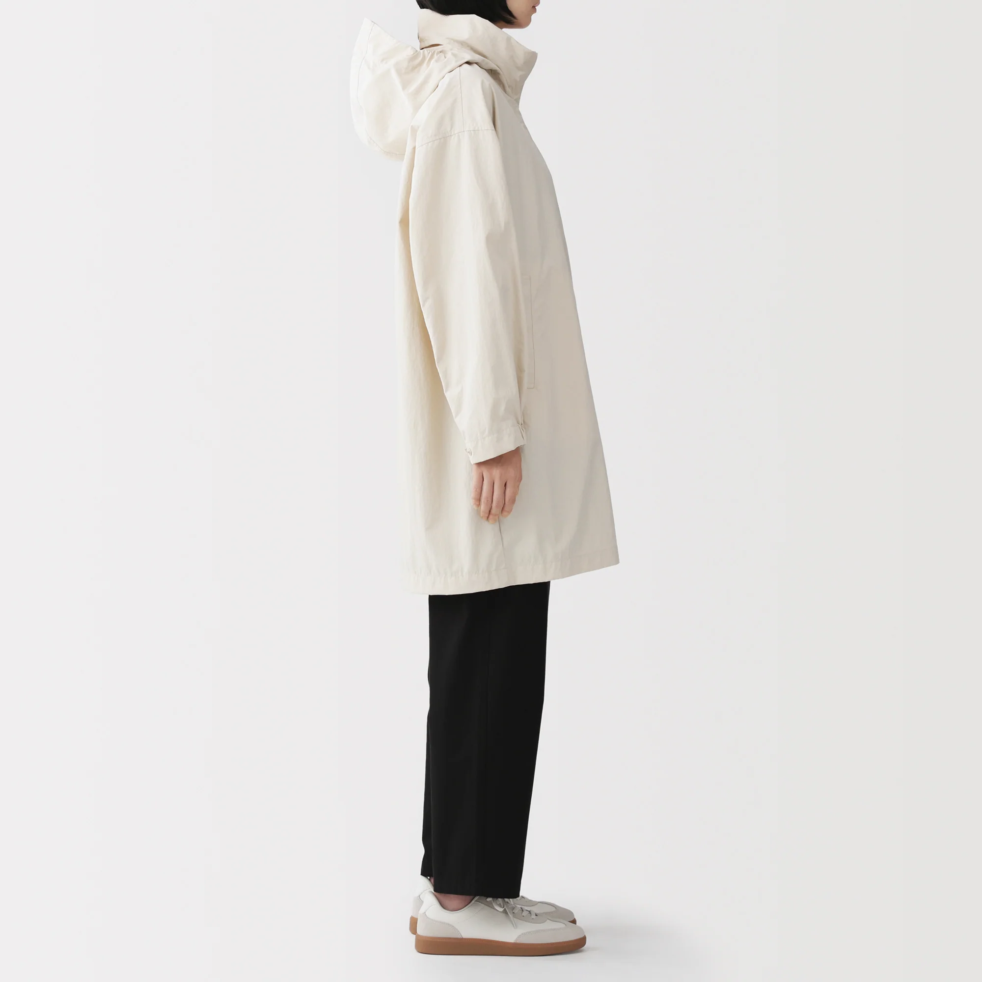 Water Repellent Hooded Long Coat - Image 5