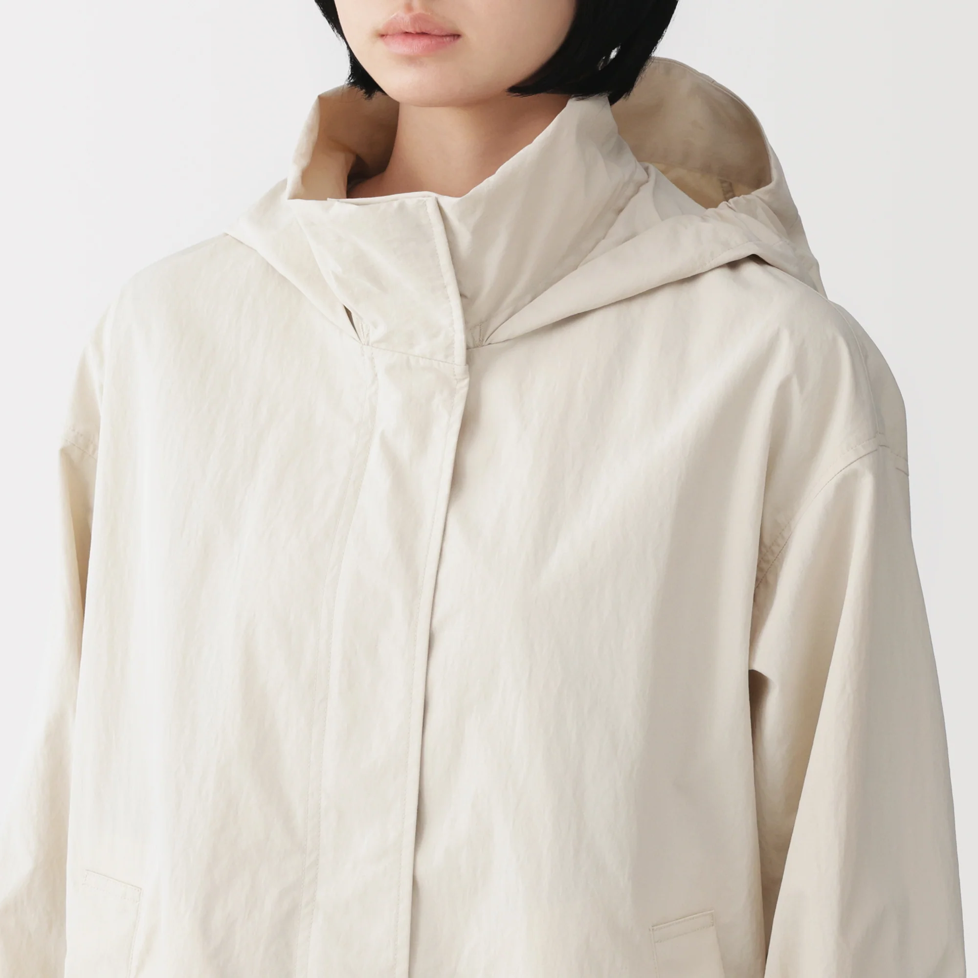 Water Repellent Hooded Long Coat - Image 7