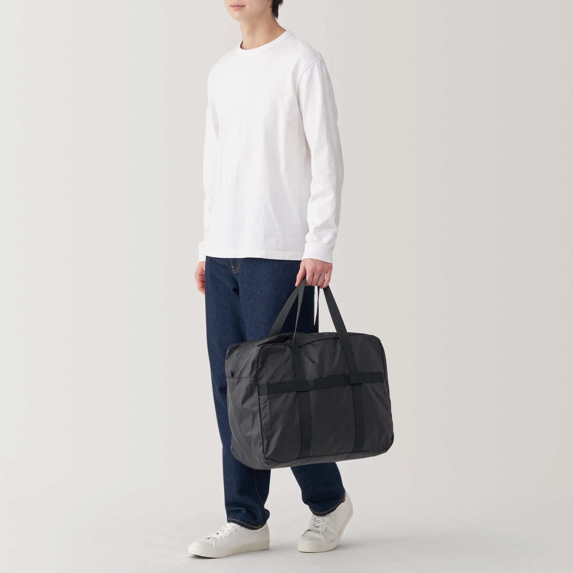 Water Repellent Wide Boston Bag - Image 8