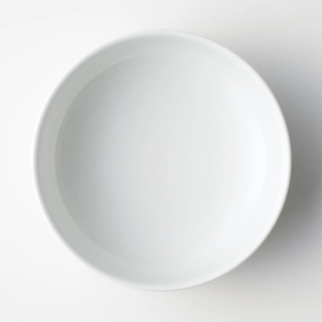 White Porcelain Shallow Bowl - Image 4