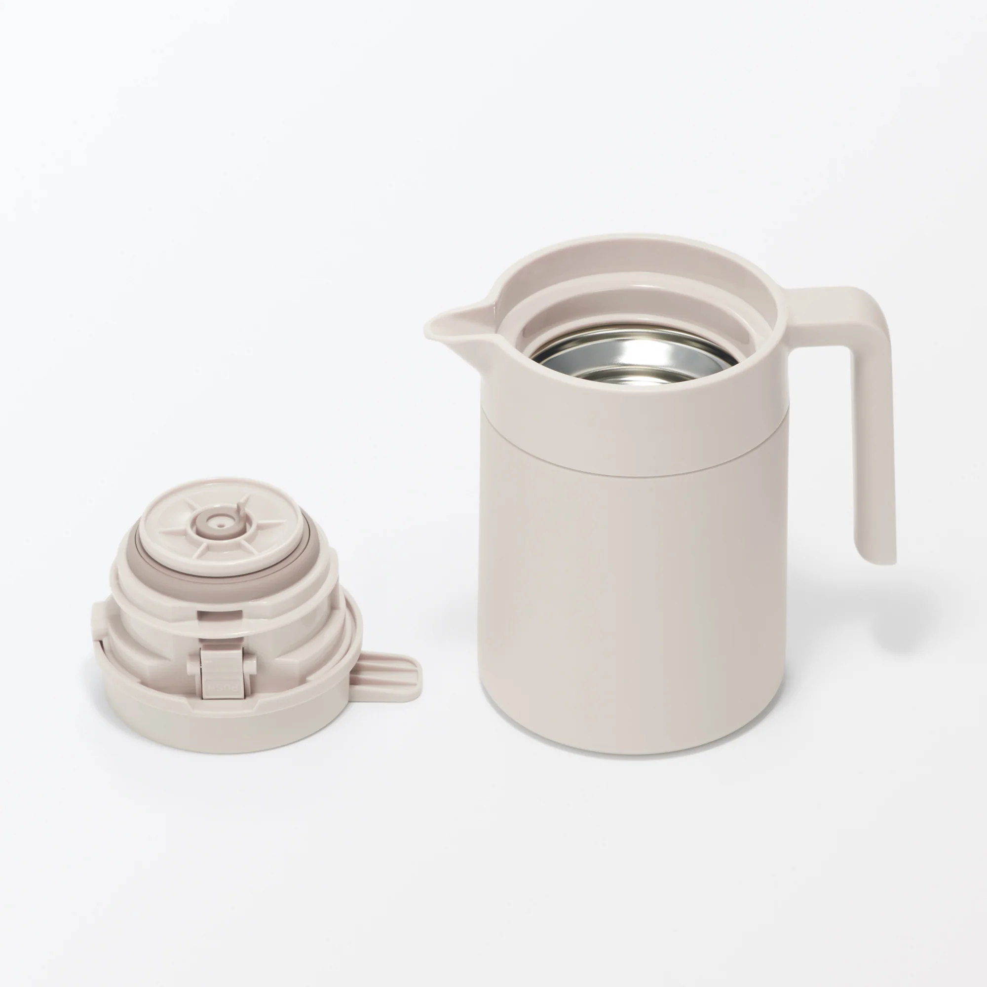Wide Mouth Insulated Jug 0.8 L - Grey Beige - Image 5
