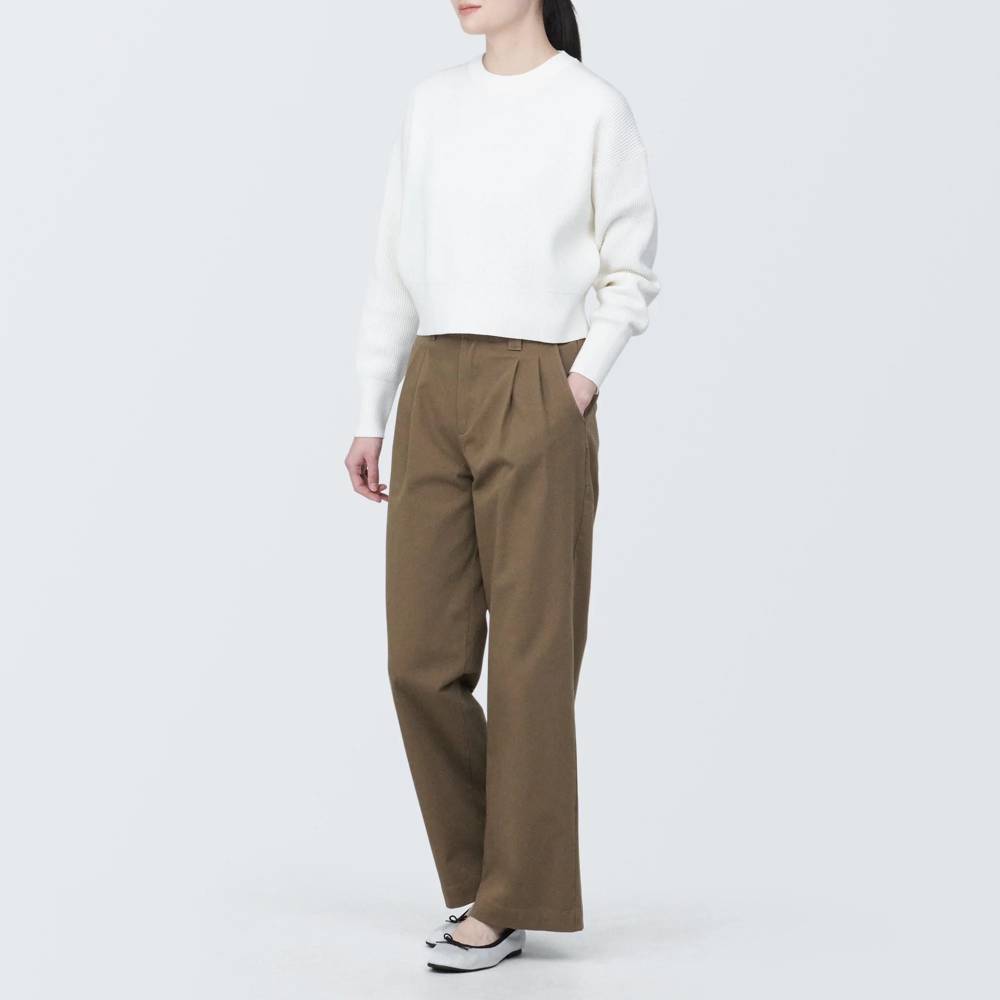 Women's 4-Way Stretch Chino Darted Wide Pants - Image 34