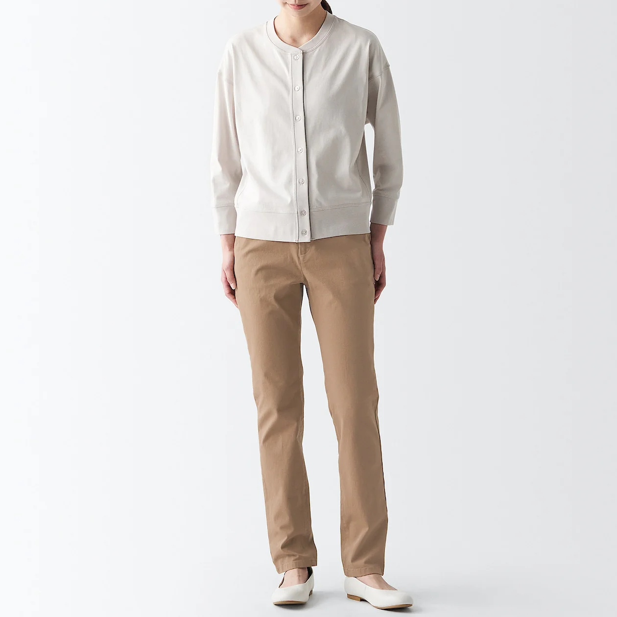 Women's 4-Way Stretch Chino Slim Tapered Pants (L 32inch / 82cm) - Image 14
