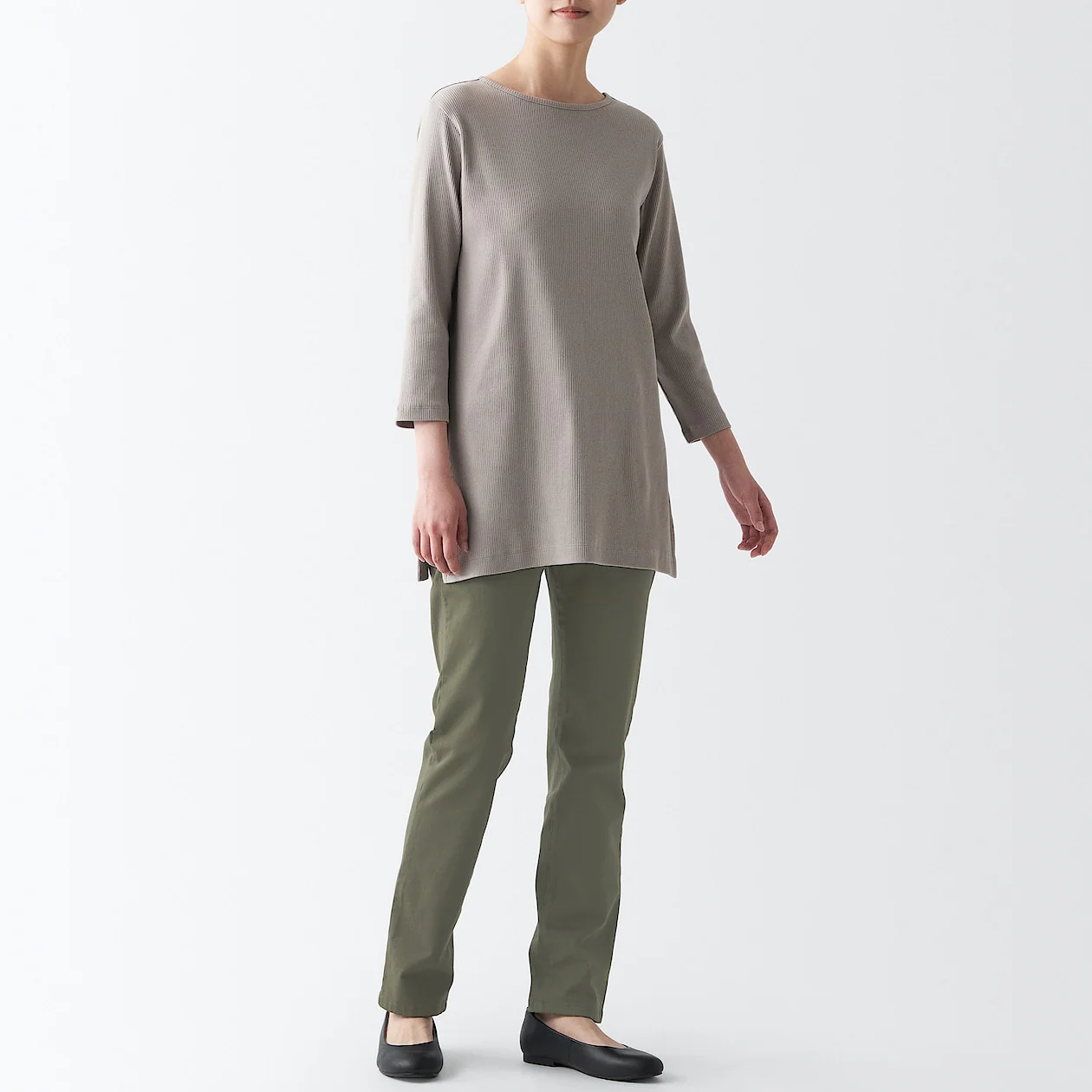 Women's 4-Way Stretch Chino Slim Tapered Pants (L 32inch / 82cm) - Image 24