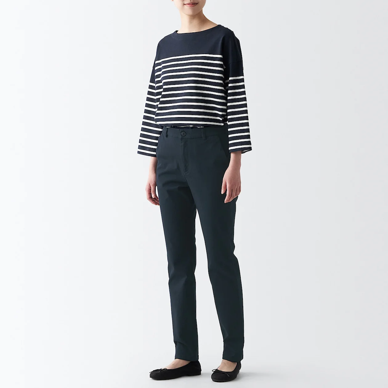 Women's 4-Way Stretch Chino Slim Tapered Pants (L 32inch / 82cm) - Image 34