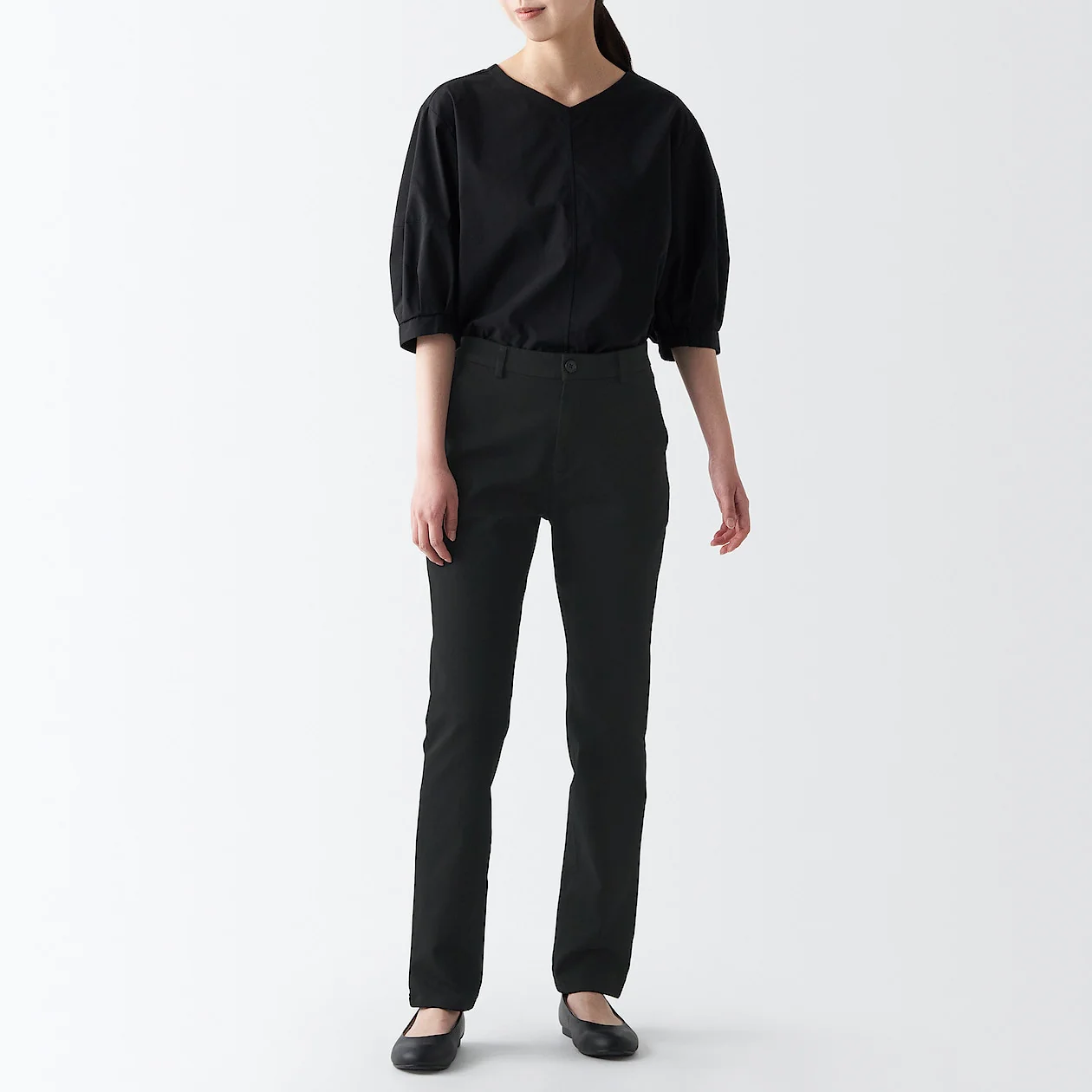 Women's 4-Way Stretch Chino Slim Tapered Pants (L 32inch / 82cm) - Image 4