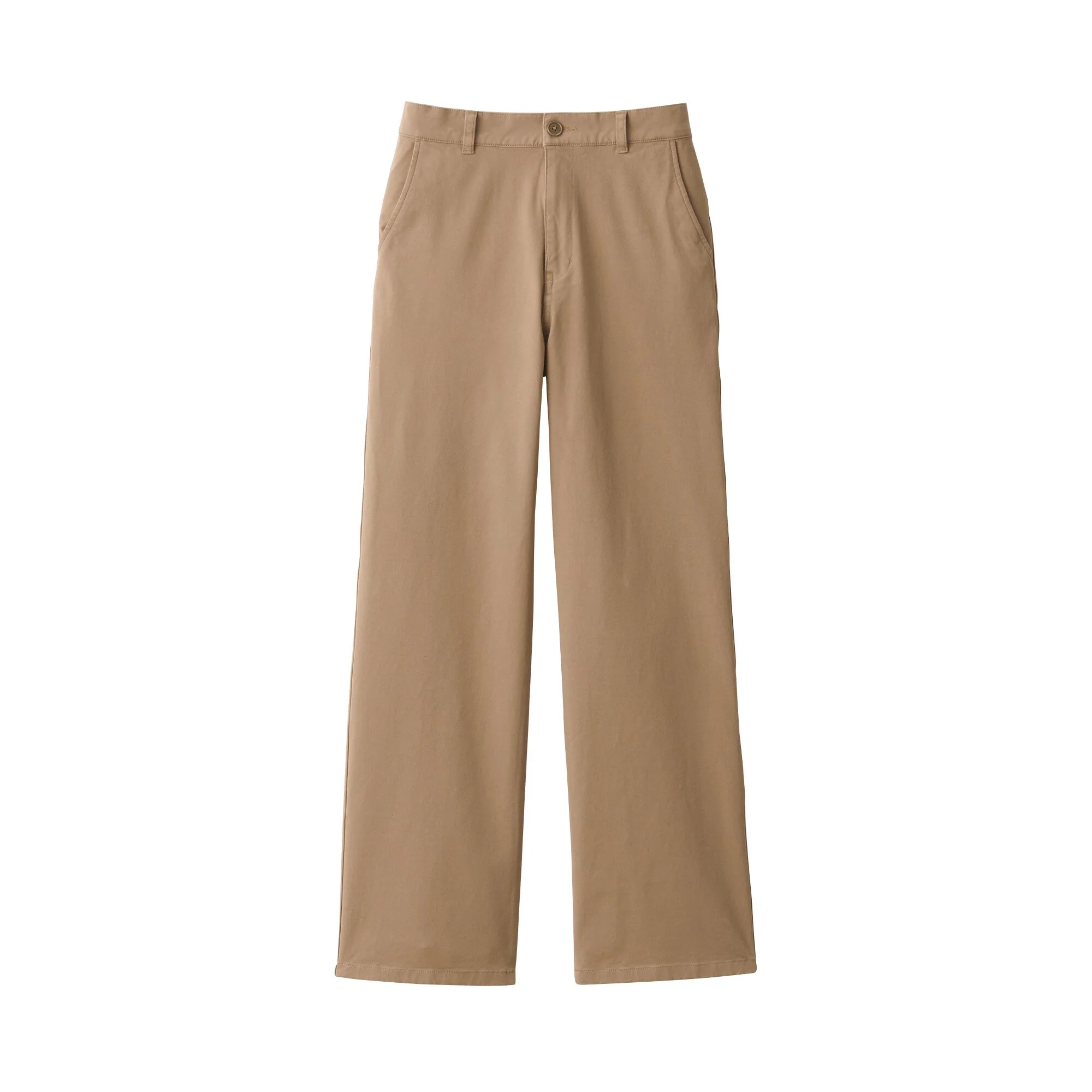Women's 4-Way Stretch Chino Wide Straight Pants (L 32inch / 82cm) - Image 12