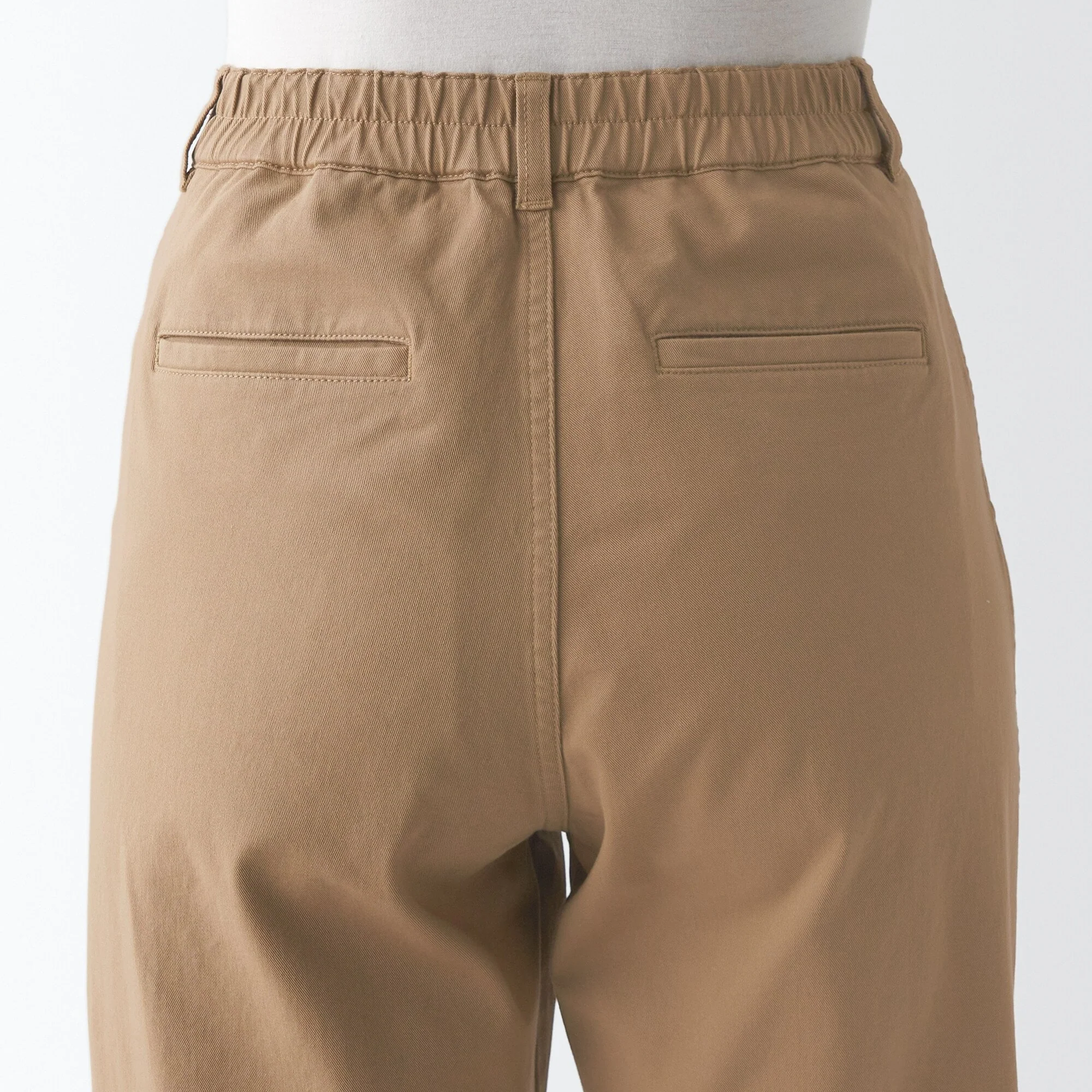 Women's 4-Way Stretch Chino Wide Straight Pants (L 32inch / 82cm) - Image 18