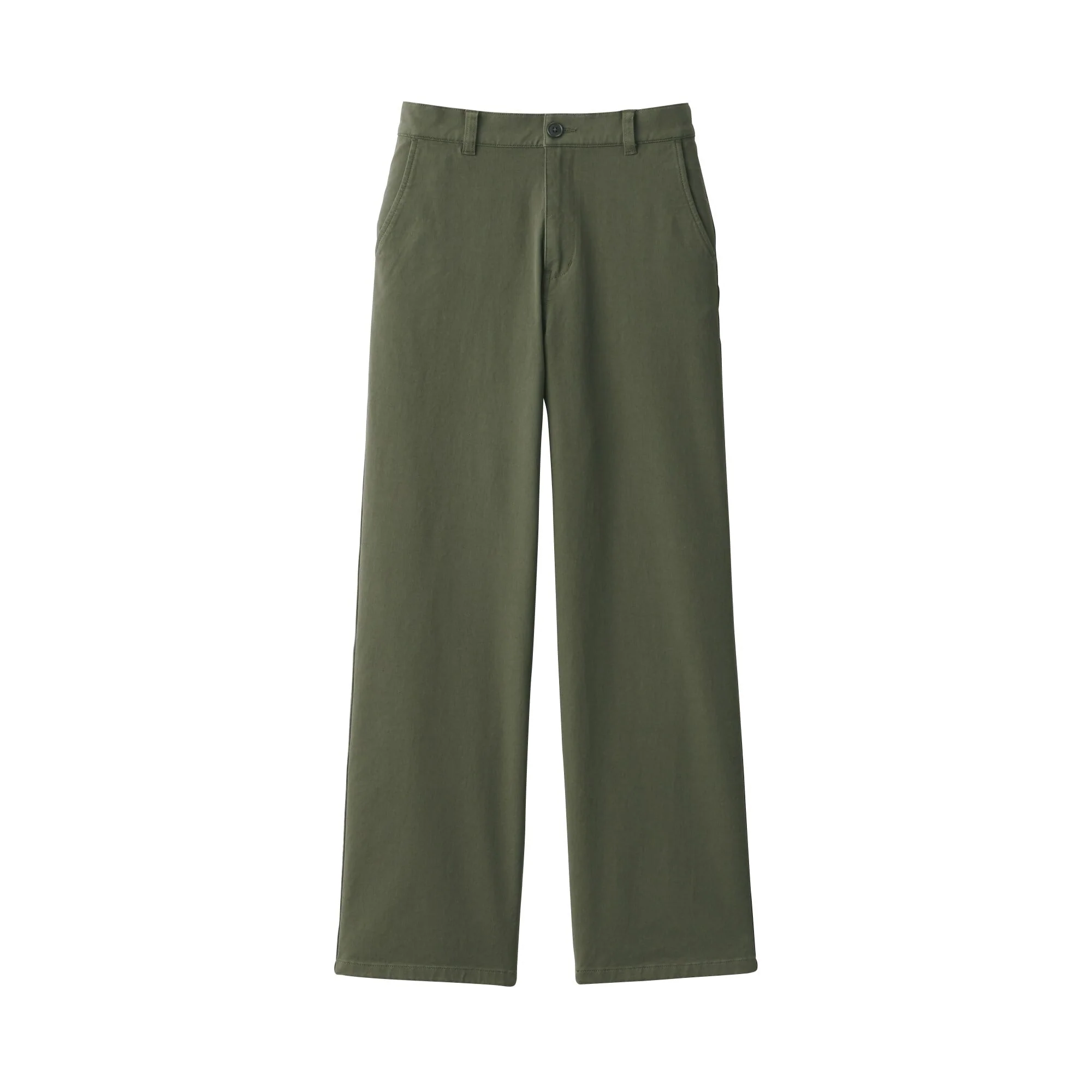 Women's 4-Way Stretch Chino Wide Straight Pants (L 32inch / 82cm) - Image 22