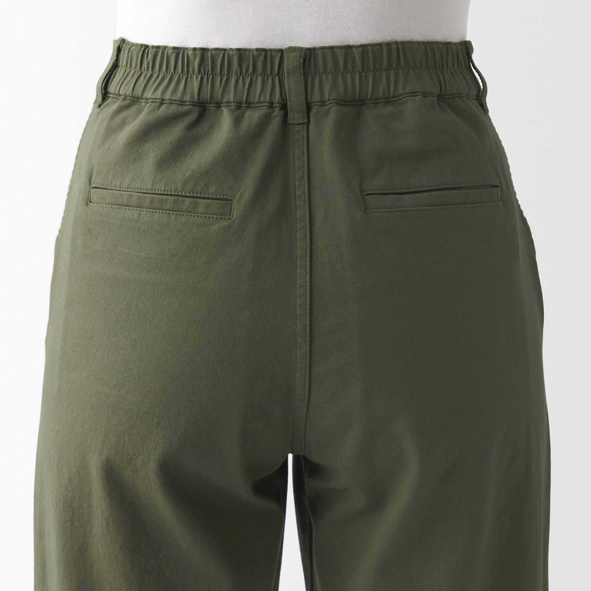 Women's 4-Way Stretch Chino Wide Straight Pants (L 32inch / 82cm) - Image 28