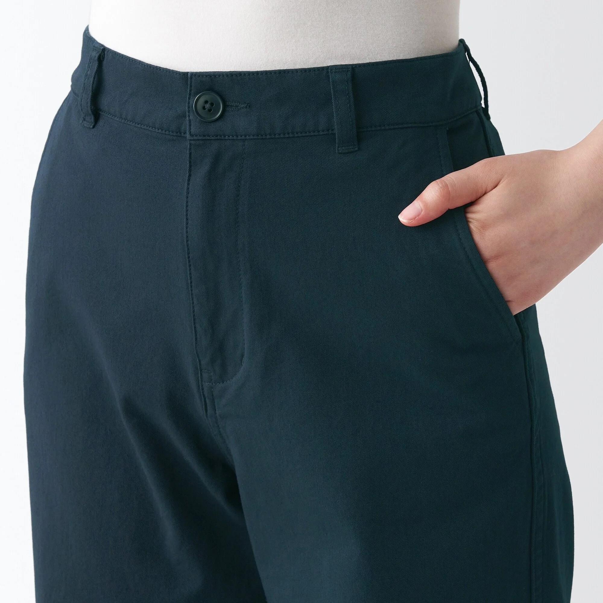 Women's 4-Way Stretch Chino Wide Straight Pants (L 32inch / 82cm) - Image 37
