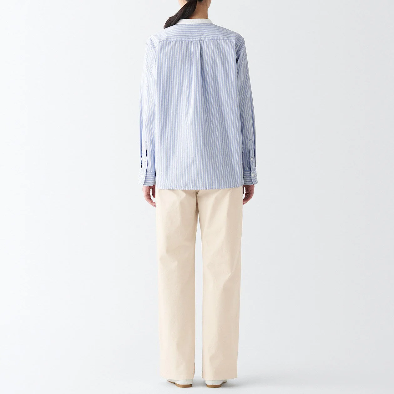 Women's 4-Way Stretch Chino Wide Straight Pants (L 31inch / 77cm) - Image 17