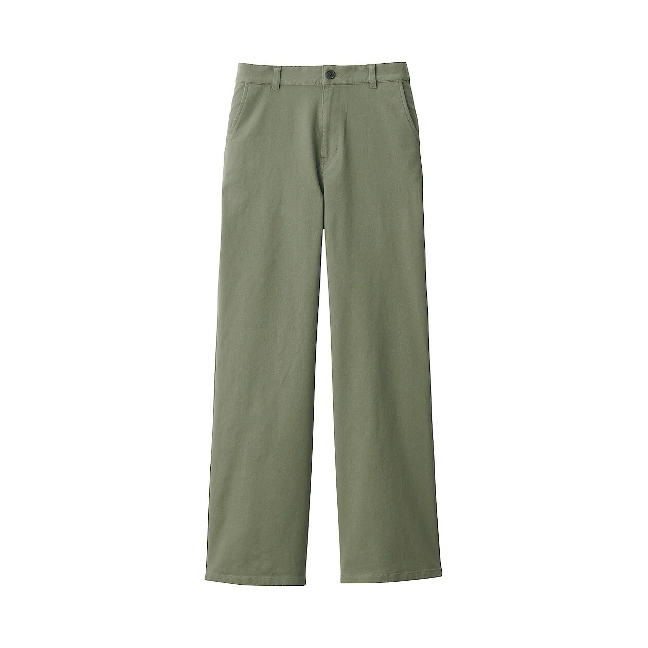 Women's 4-Way Stretch Chino Wide Straight Pants (L 31inch / 77cm) - Image 2