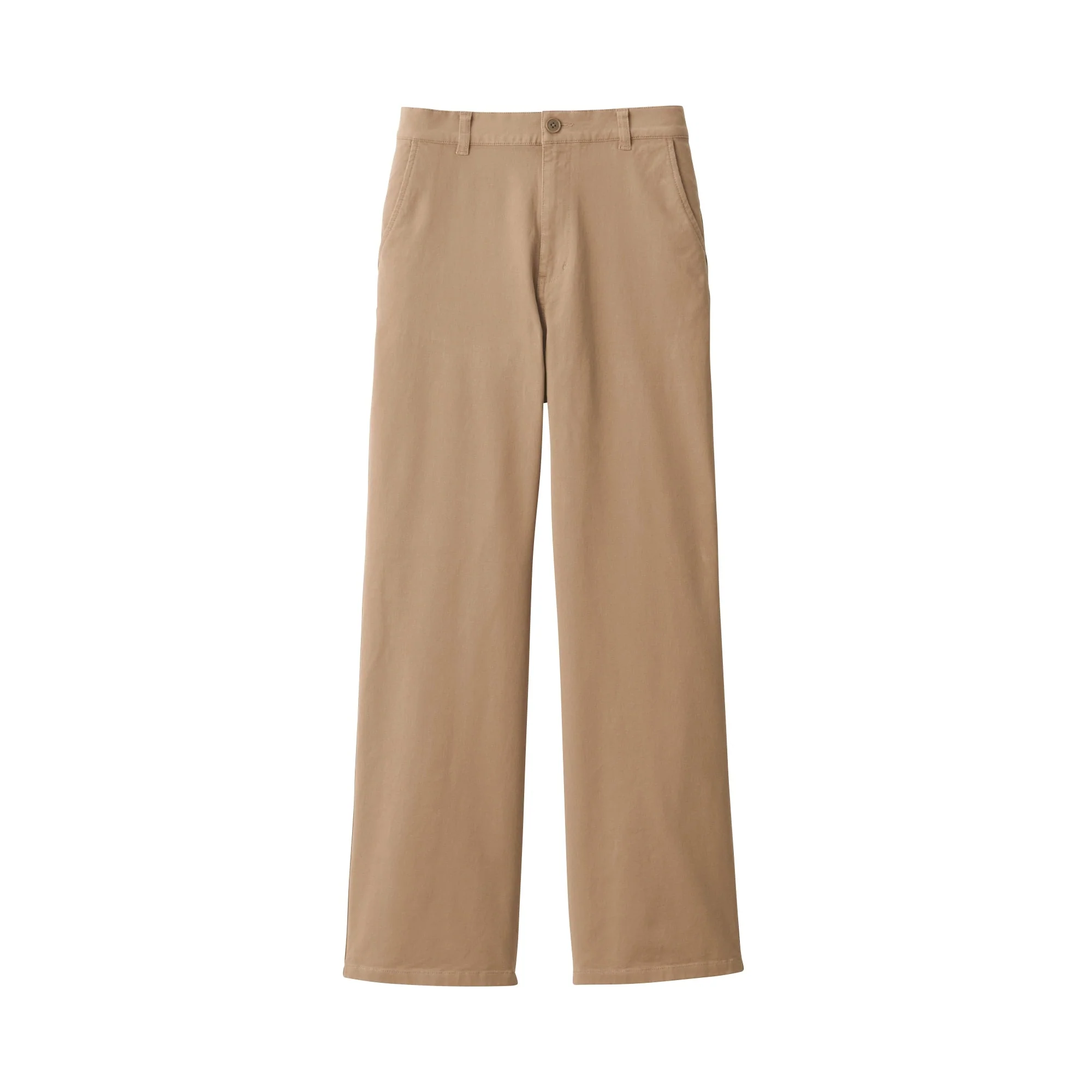 Women's 4-Way Stretch Chino Wide Straight Pants (L 31inch / 77cm) - Image 26