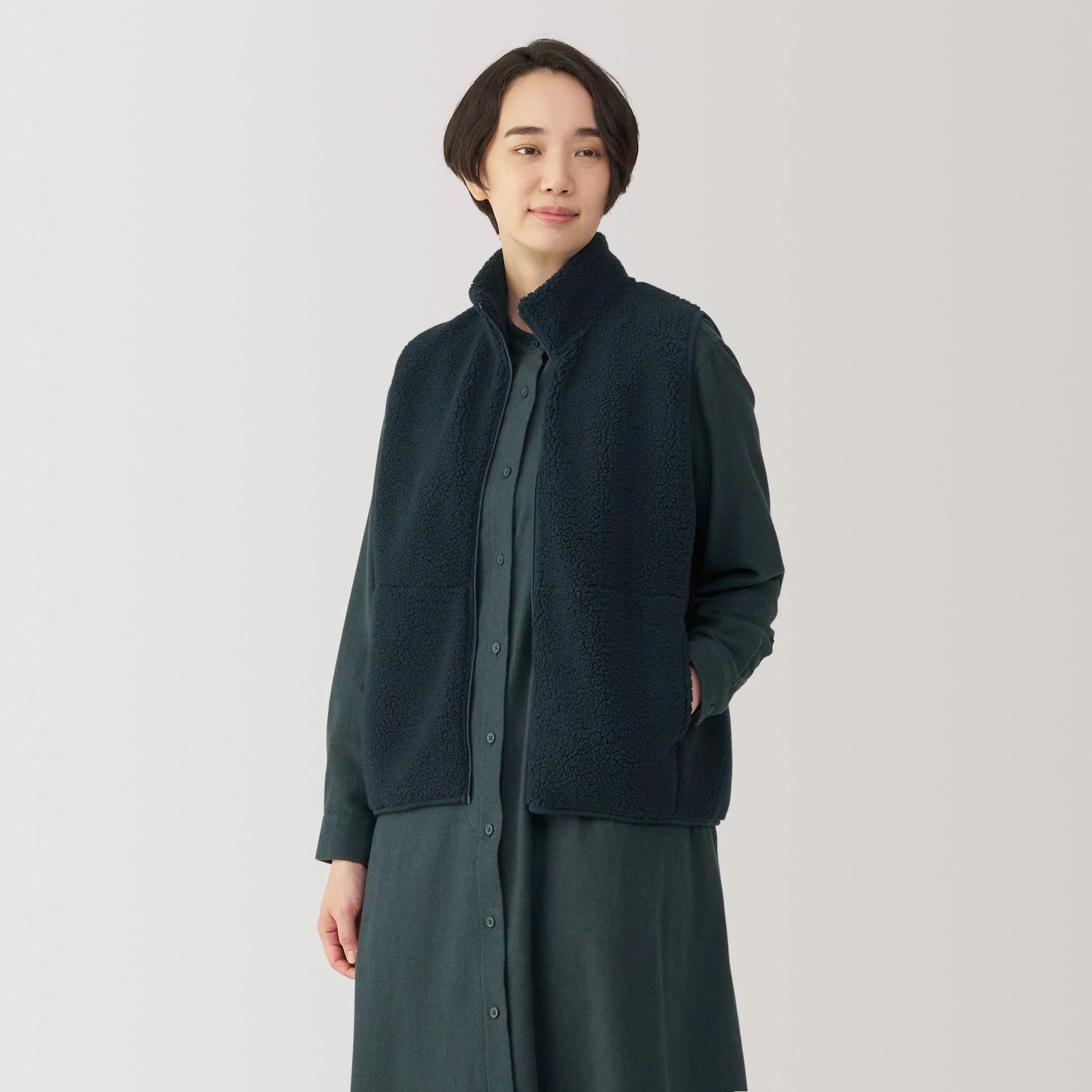 Women's Boa Fleece Vest - Image 30